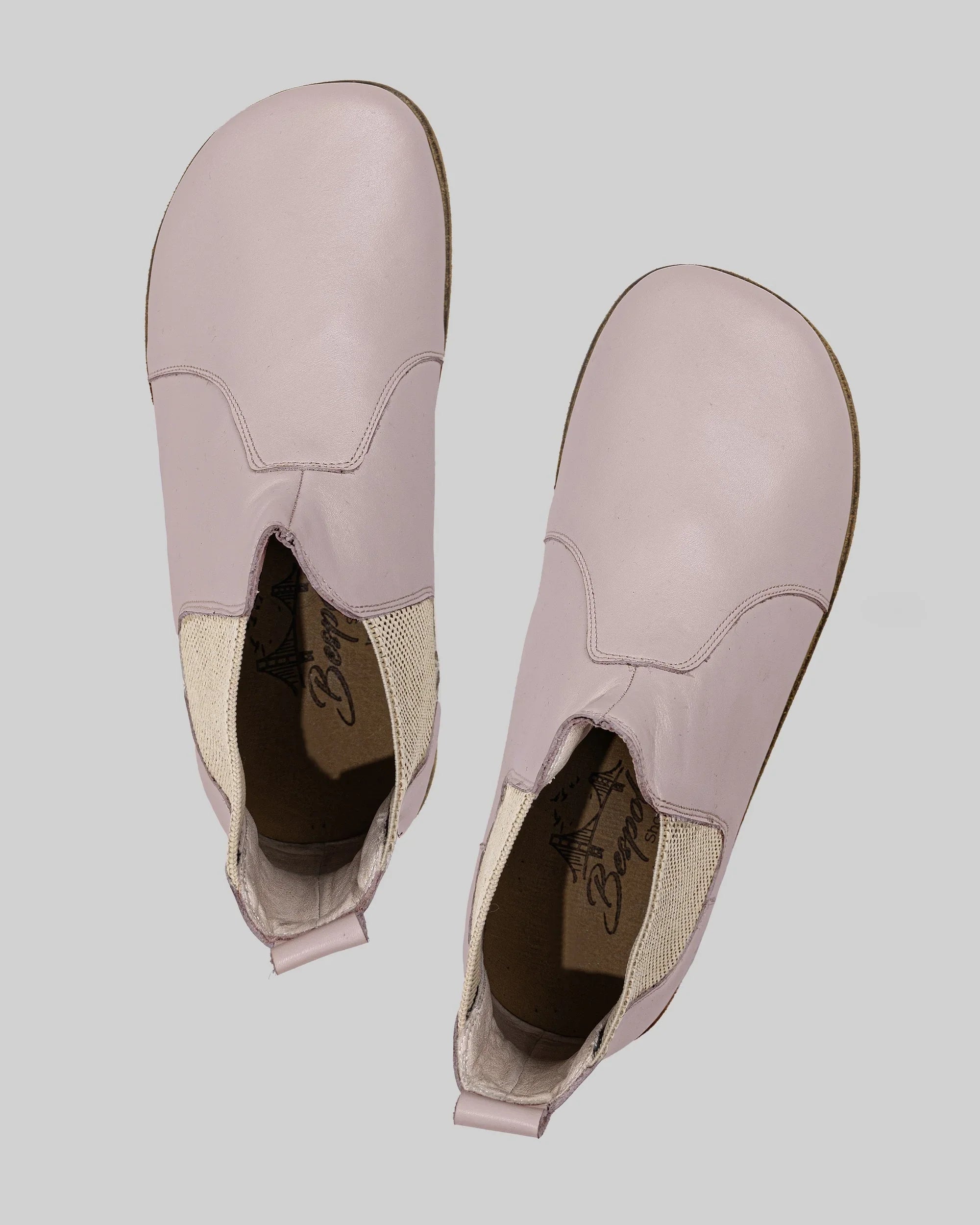 Top view Pink Chelsea Boots - Handcrafted Calf Leather | Bespoky