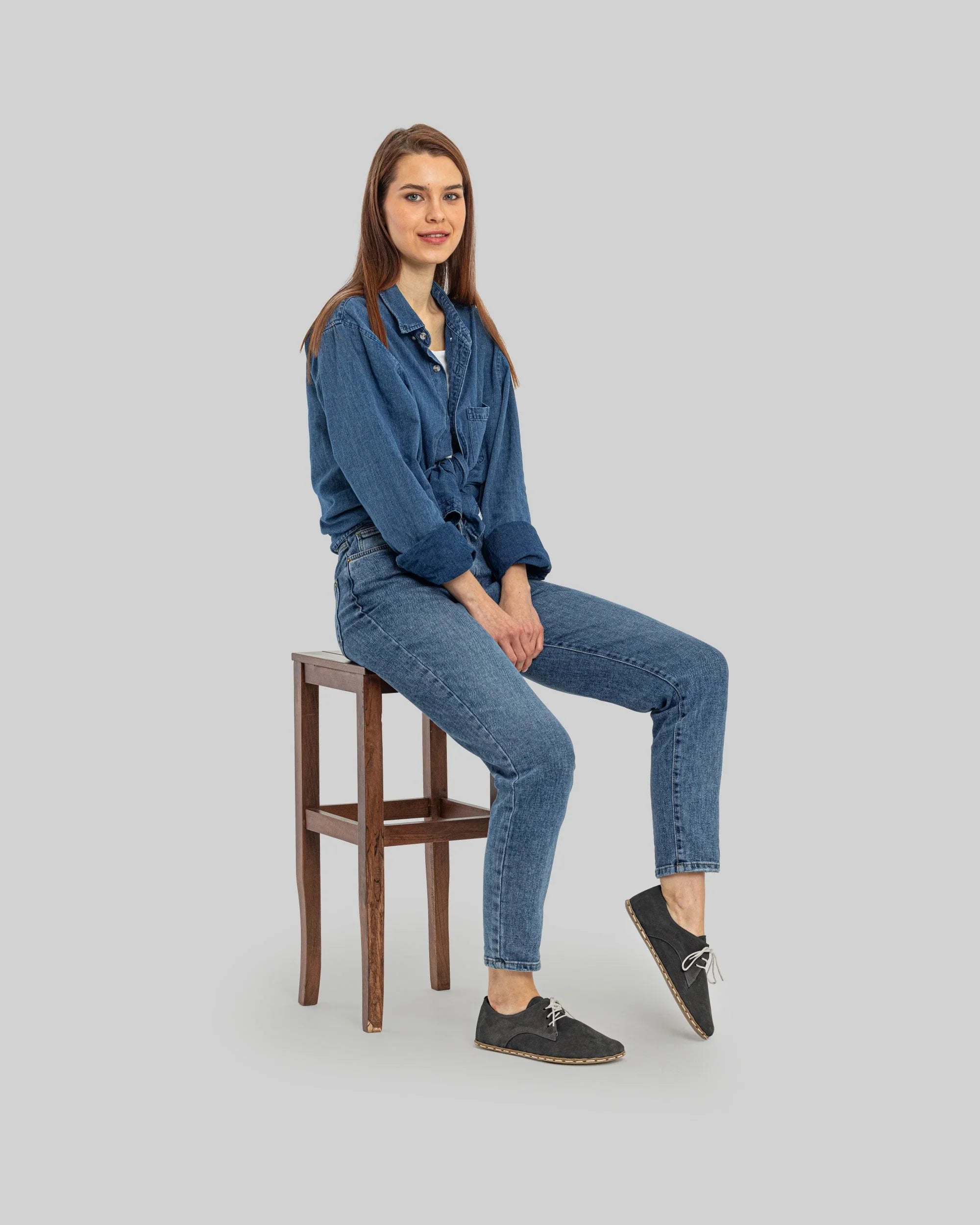 Back view Smoked Oxford Shoes - Calf Leather Handcrafted | Bespoky