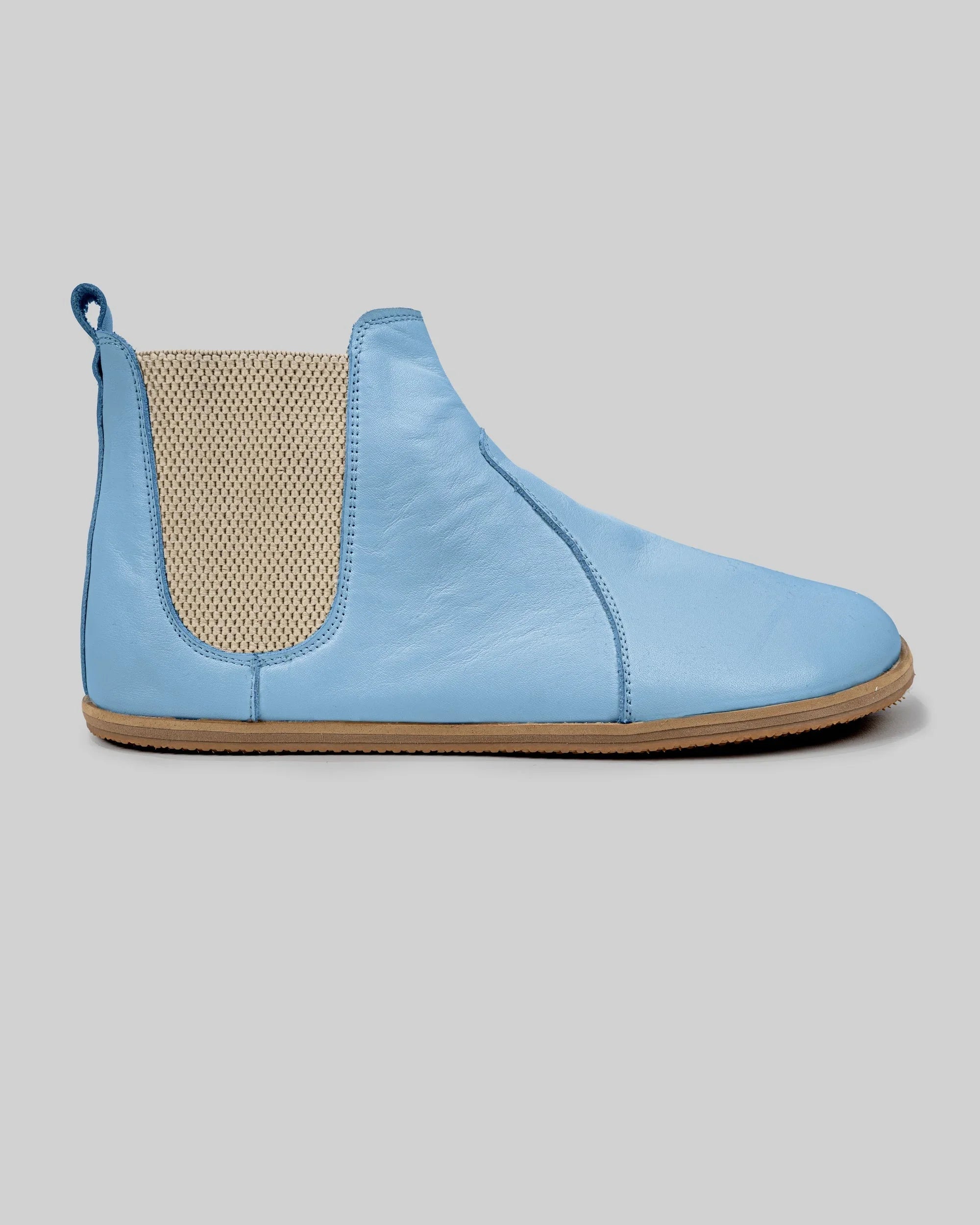 Top view Baby Blue Chelsea Boots - Handcrafted Calf Leather | Bespoky