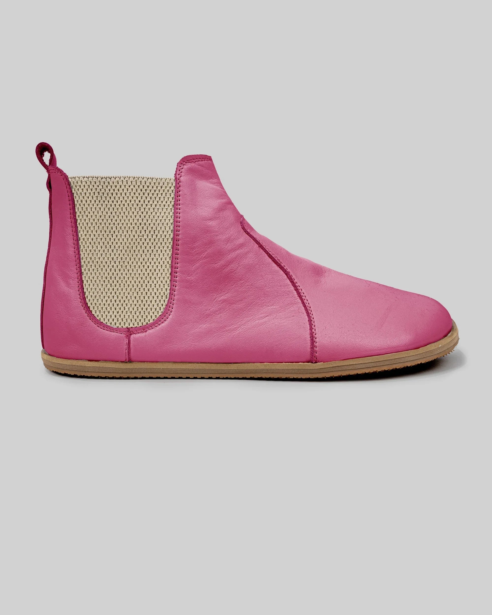 Top view Fuchsia Chelsea Boots - Handcrafted Calf Leather | Bespoky