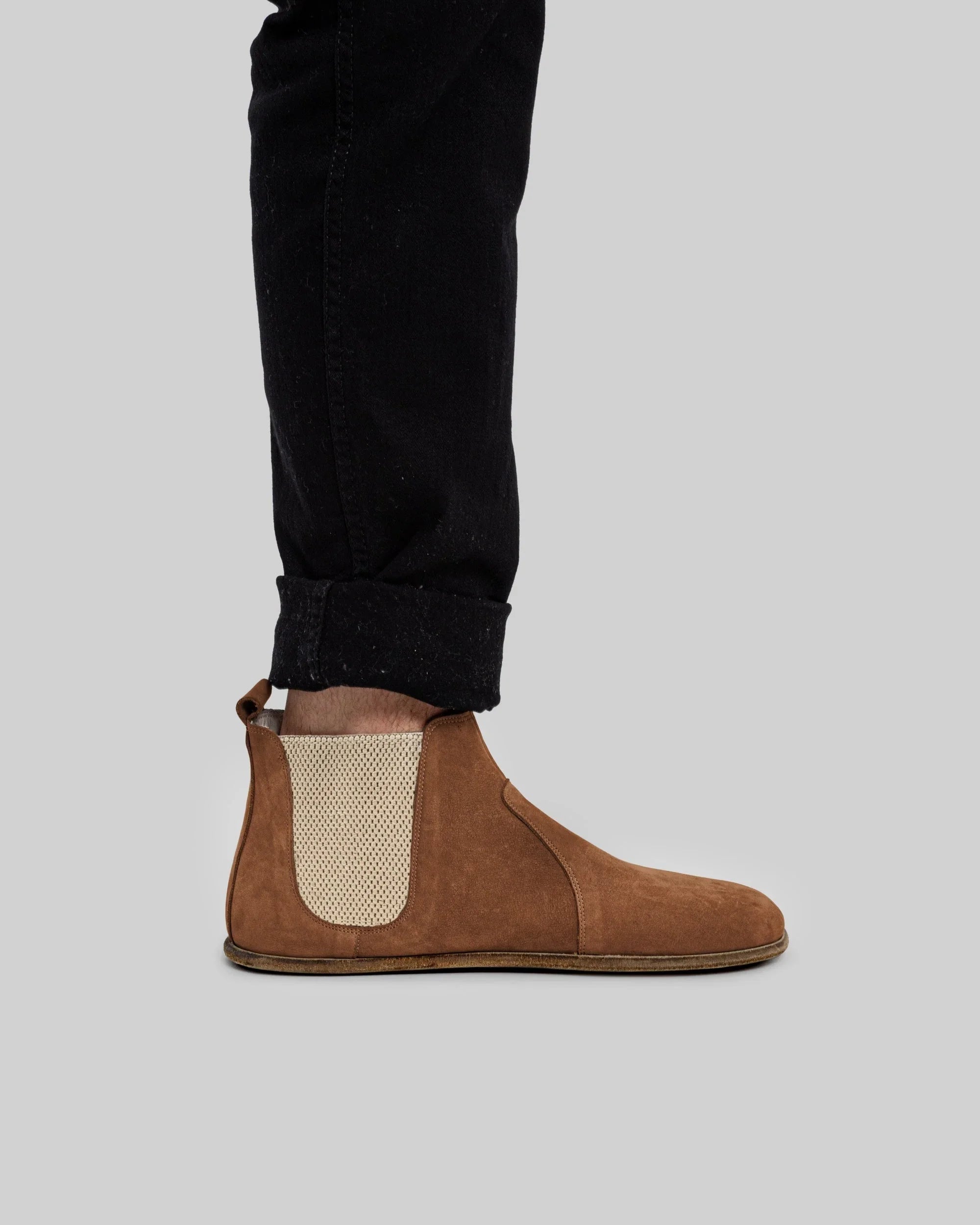 Back view Tan Chelsea Boots - Calf Leather Handcrafted | Bespoky