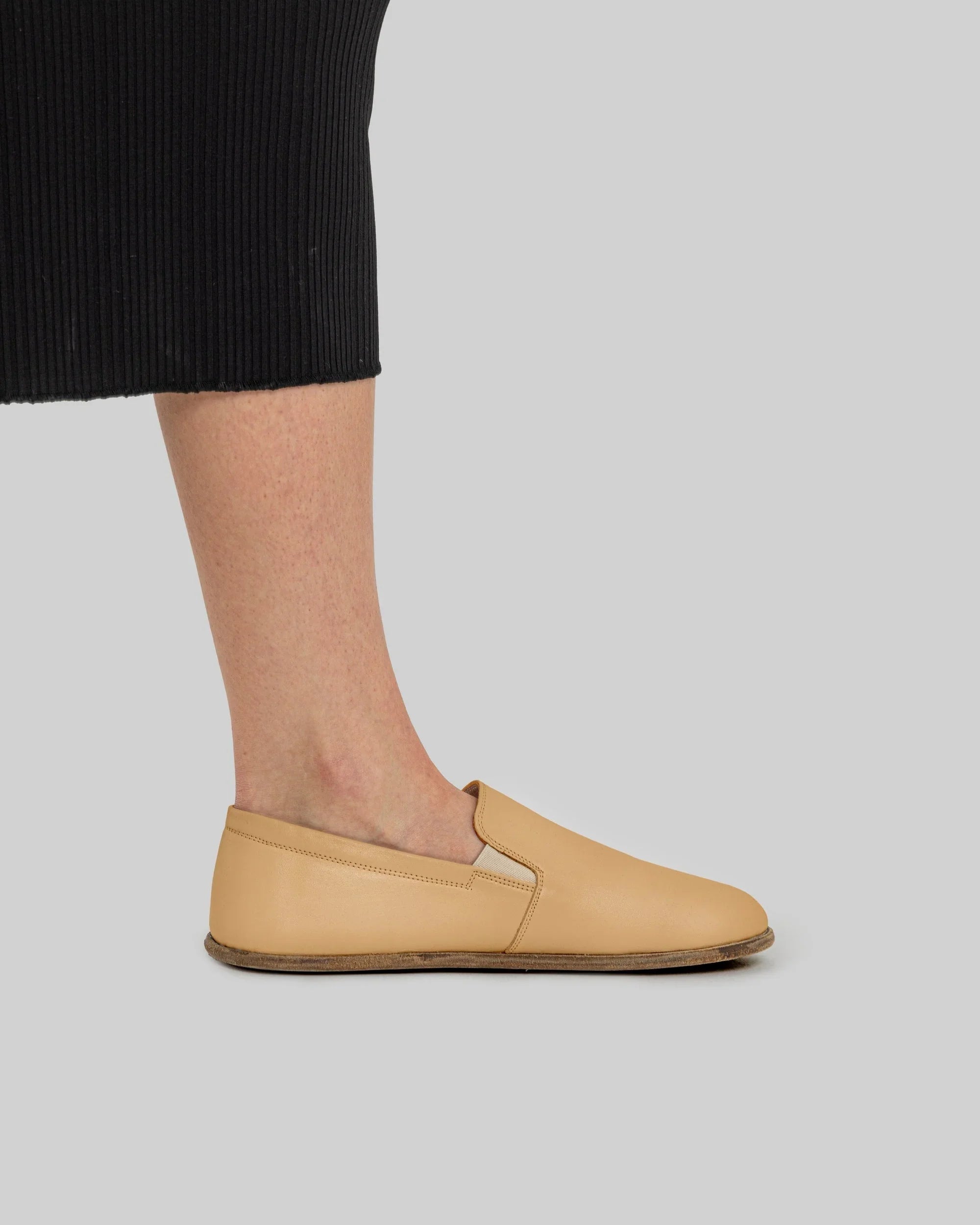 Pair Melon Yellow Barefoot Shoes - Barefoot Wide Toe Calf Leather | Bespoky