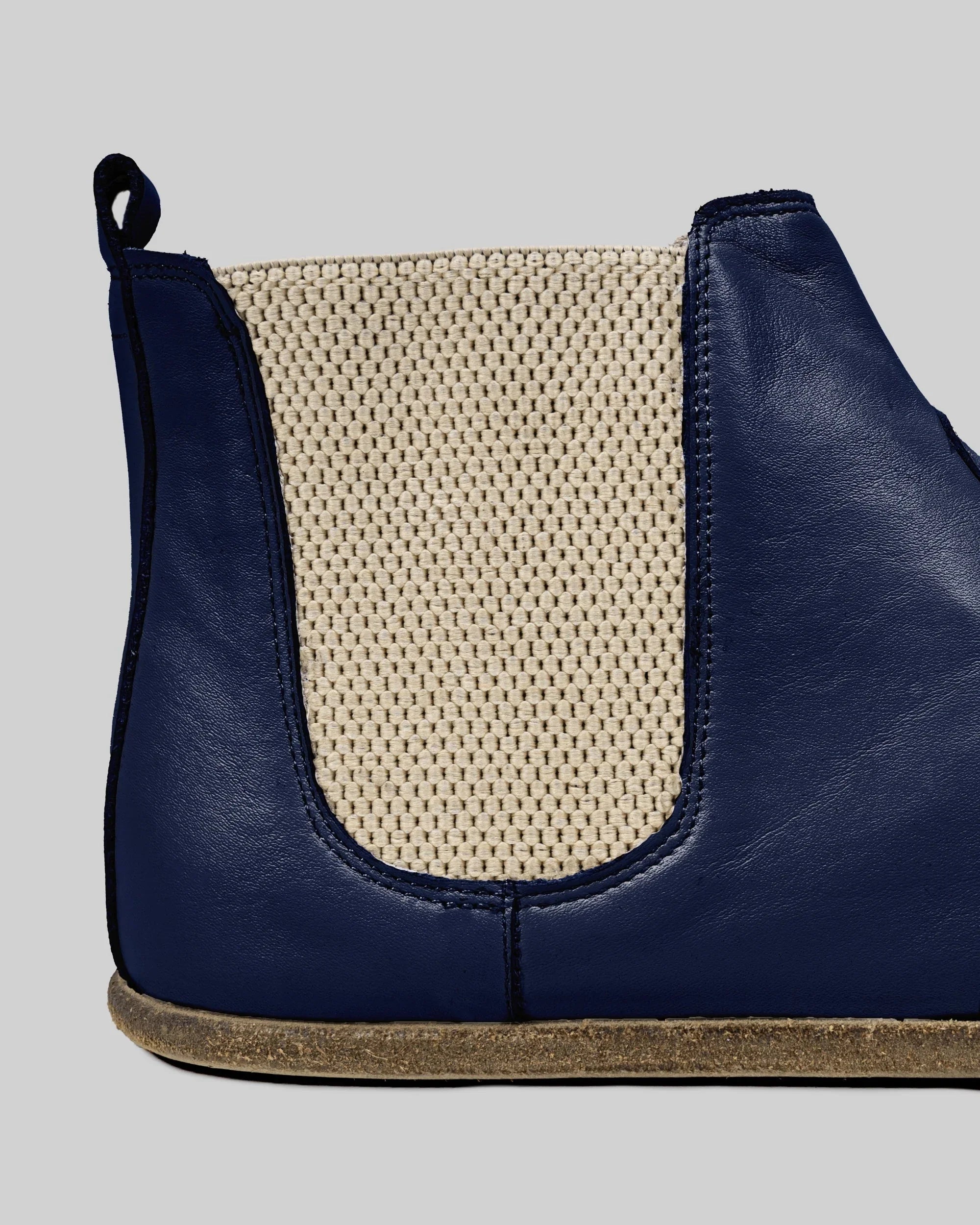 Top view Navy Blue Chelsea Boots - Handcrafted Calf Leather | Bespoky
