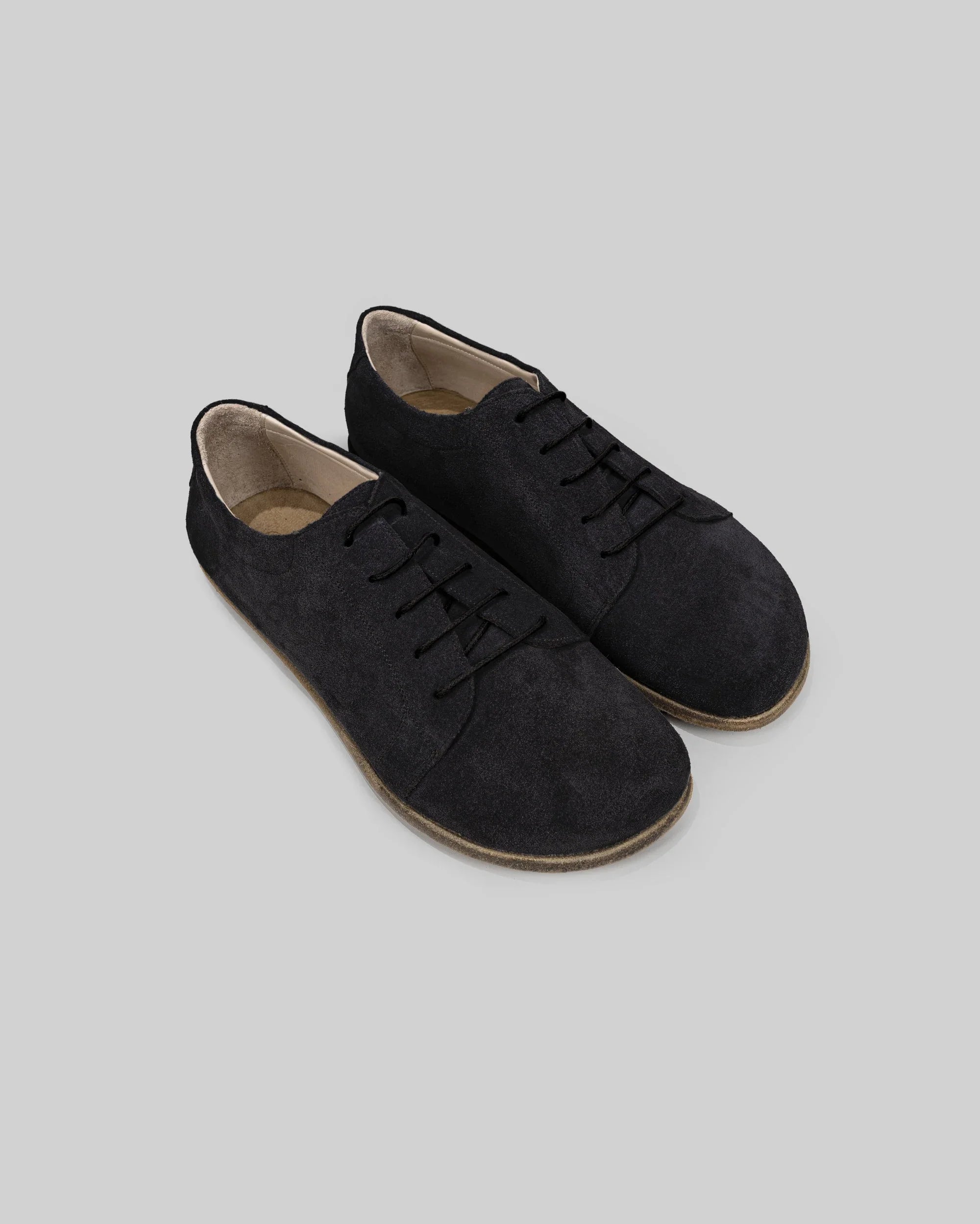 Women's Black Barefoot Sneaker - Handcrafted Calf Leather Wide Toe Box | Bespoky