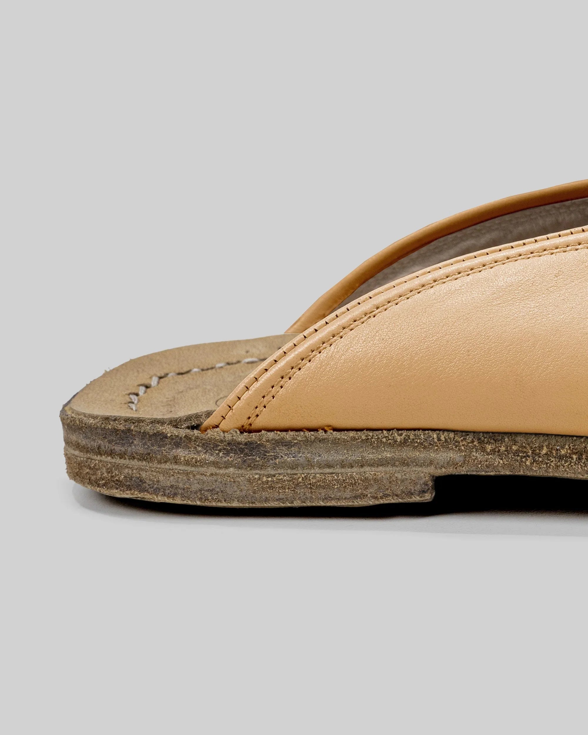 Back view Melon Yellow Slippers - Calf Leather Handcrafted | Bespoky