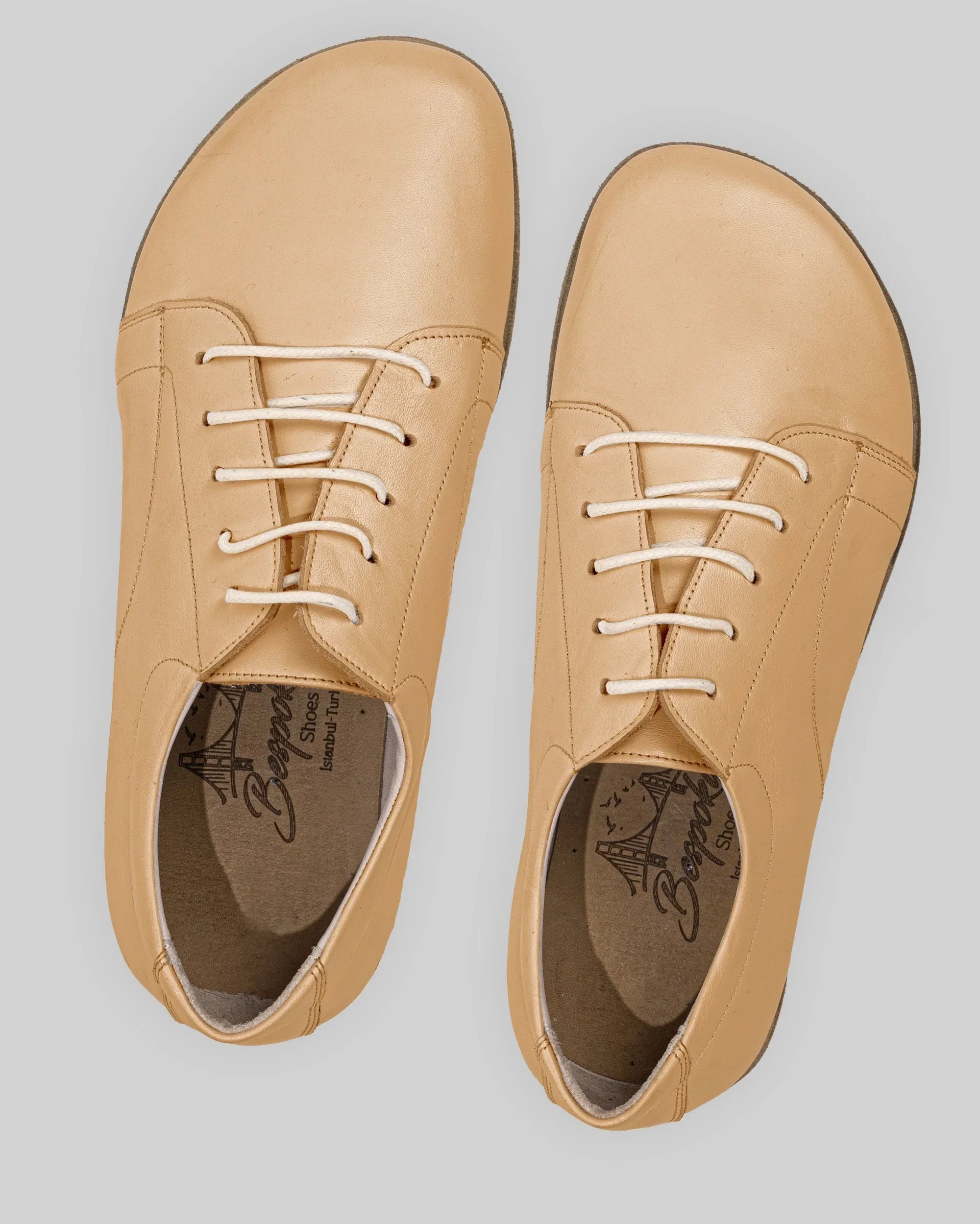Side view Melon Yellow Barefoot Sneaker - Calf Leather Zero Drop | Bespoky