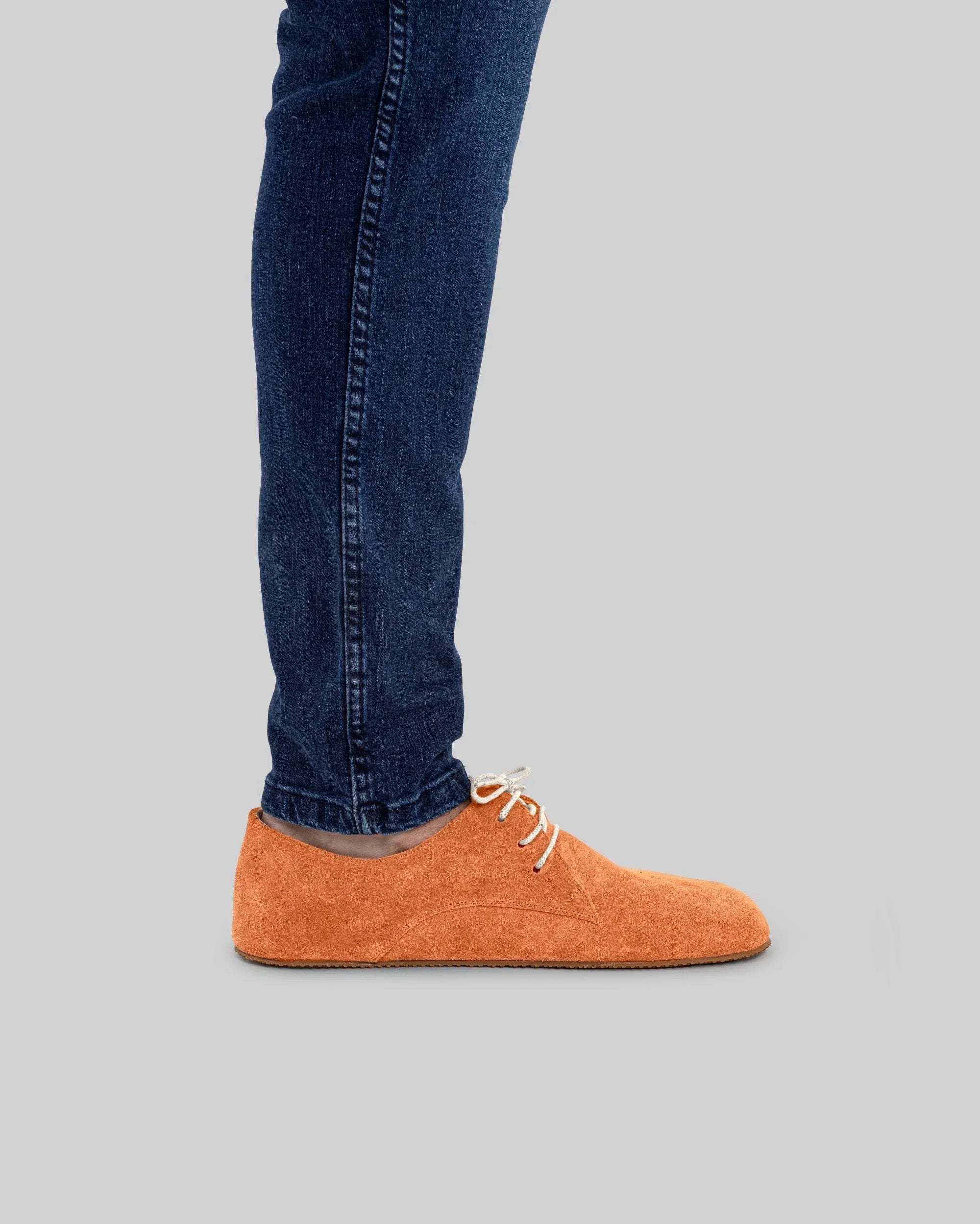 Detail Orange Oxford Shoes - Handcrafted Calf Leather Turkey | Bespoky