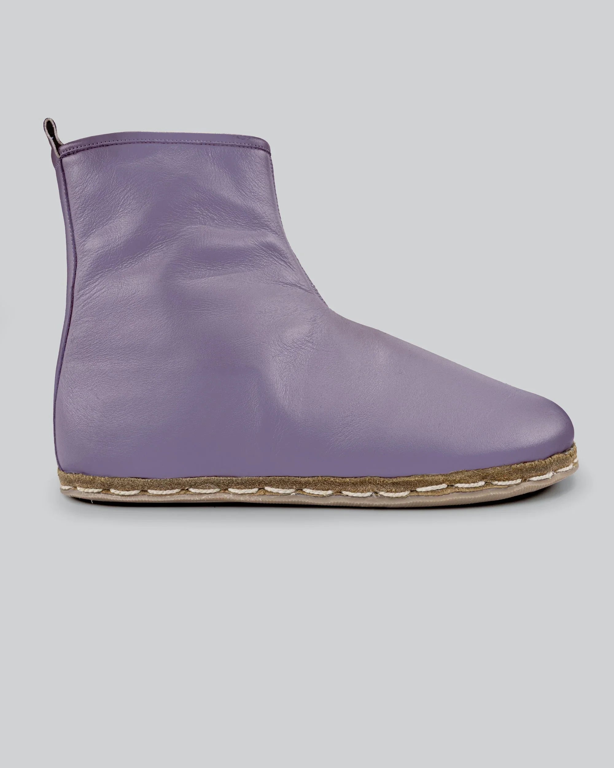 Side view Purple Chelsea Boots - Calf Leather Zero Drop | Bespoky