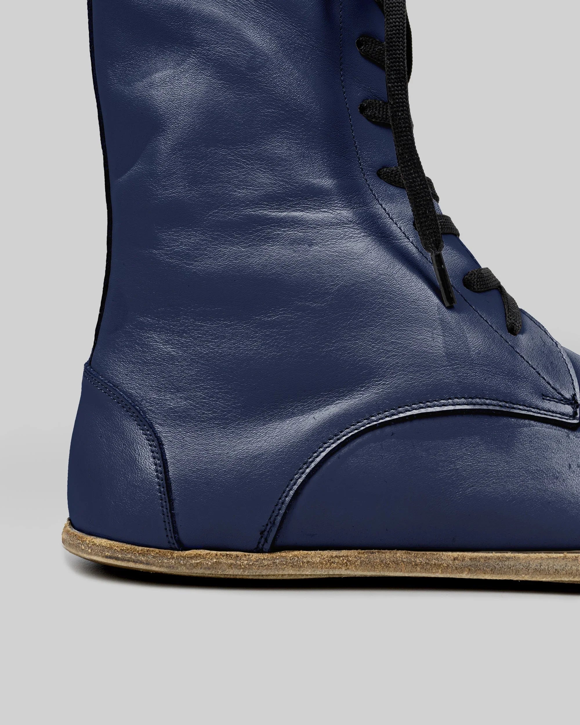 Top view Navy Blue Barefoot Boot - Handcrafted Calf Leather | Bespoky