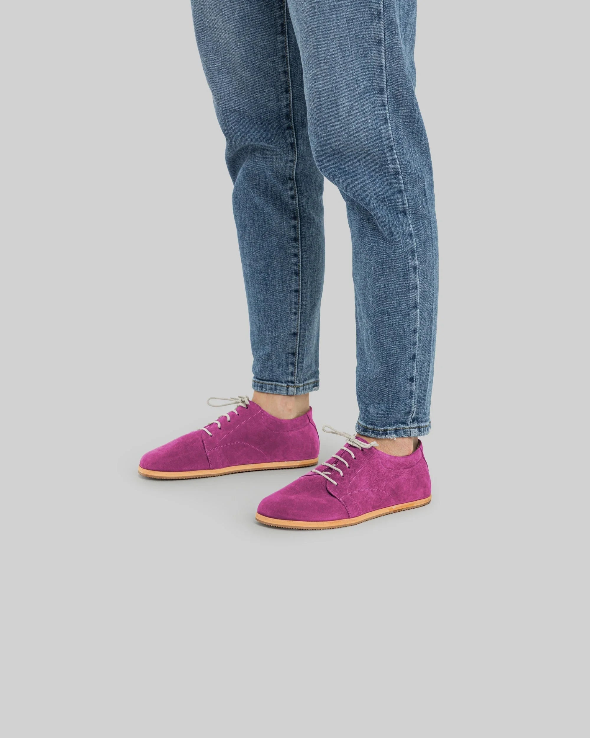 Detail Pink Barefoot Sneaker - Handcrafted Calf Leather Turkey | Bespoky