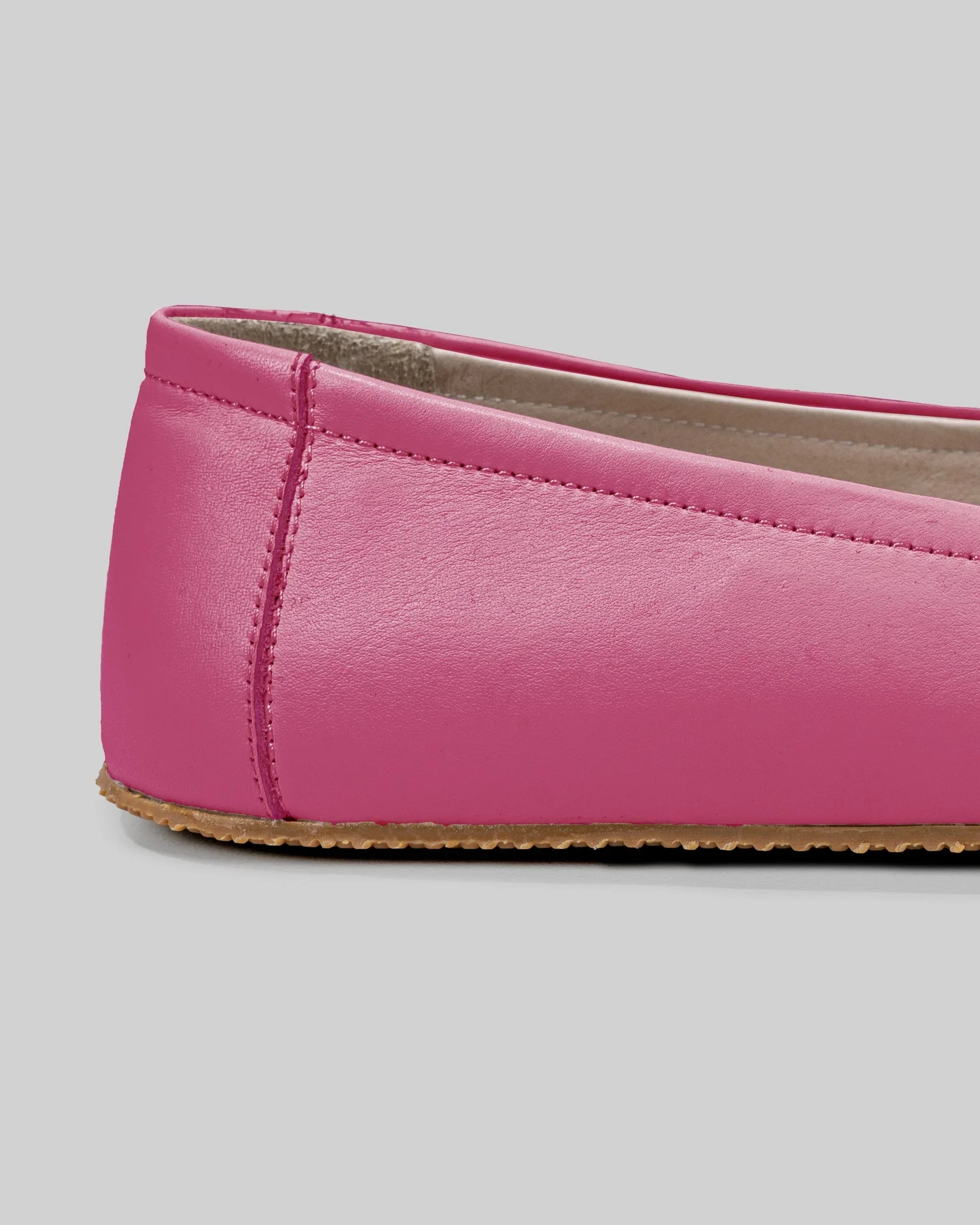 Top view Fuchsia Ballet Flats - Handcrafted Calf Leather | Bespoky