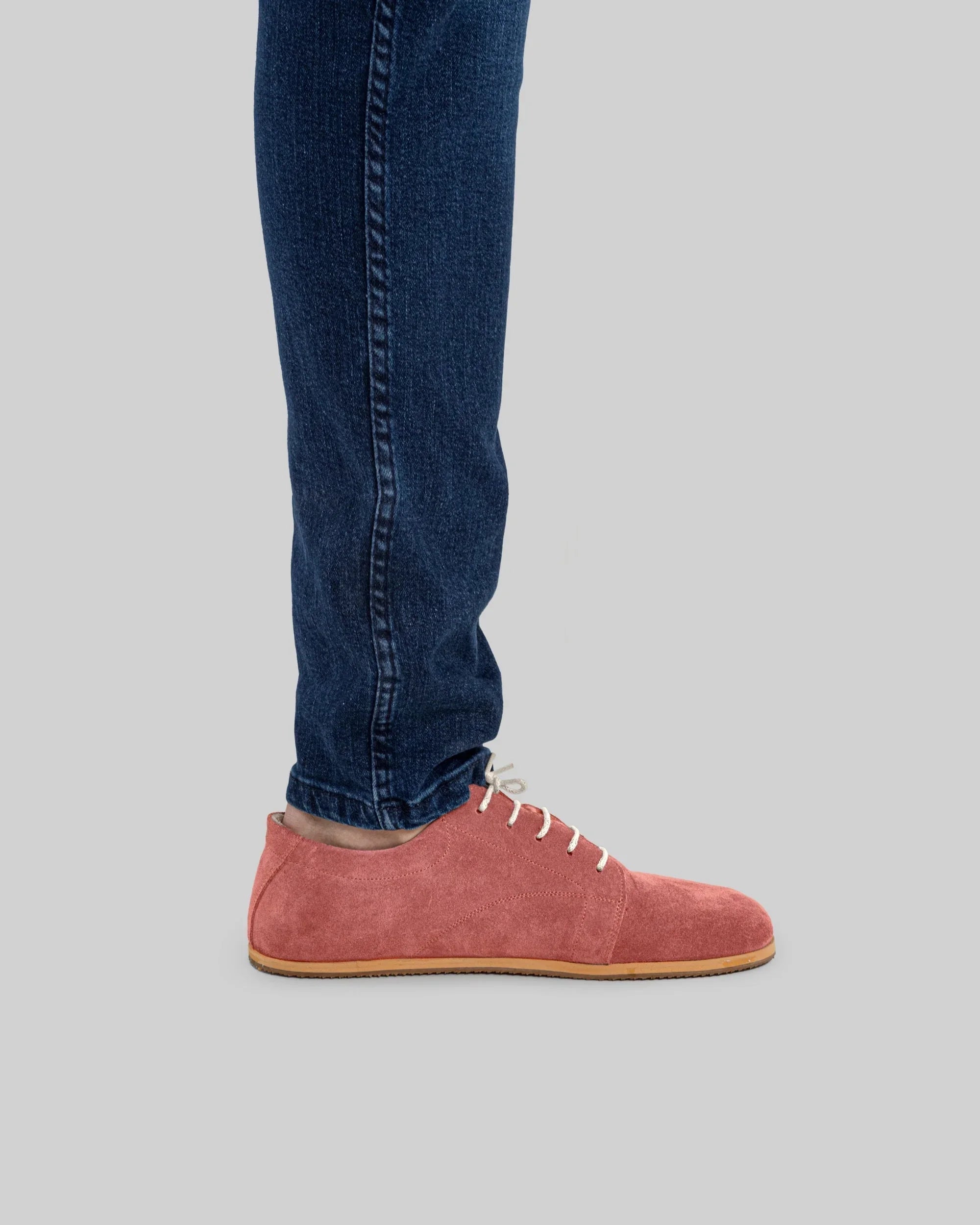 Pair Pink Barefoot Sneaker - Barefoot Wide Toe Calf Leather | Bespoky