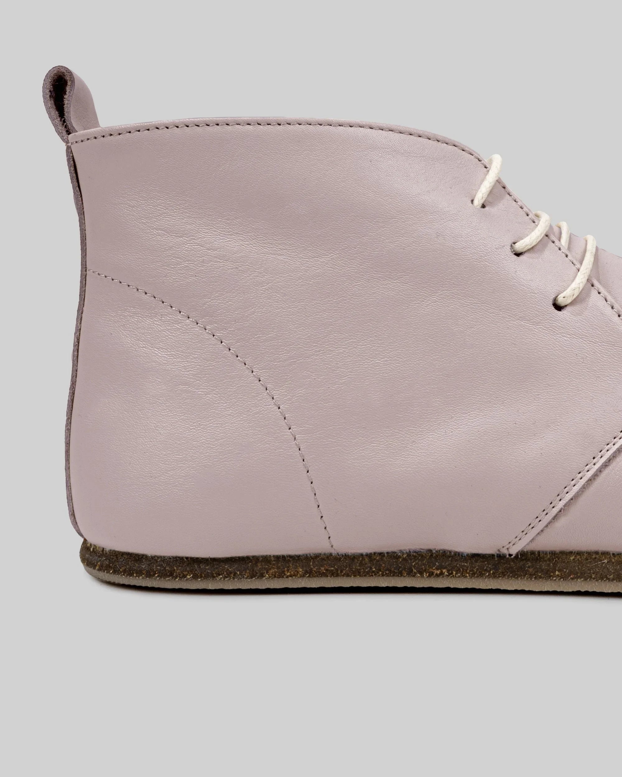 Side view Pink Ankle Boots - Calf Leather Zero Drop | Bespoky