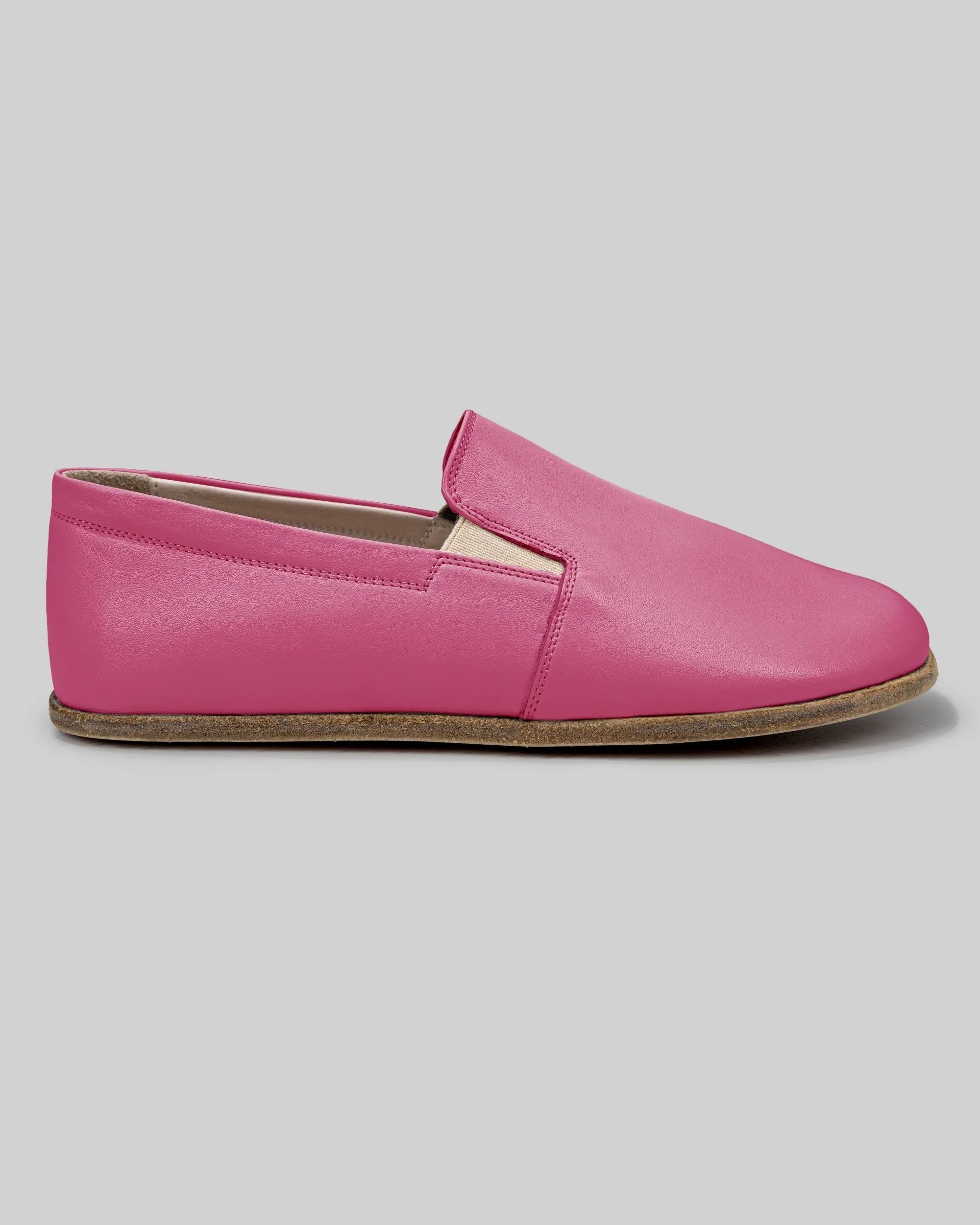 Side view Fuchsia Barefoot Shoes - Calf Leather Zero Drop | Bespoky