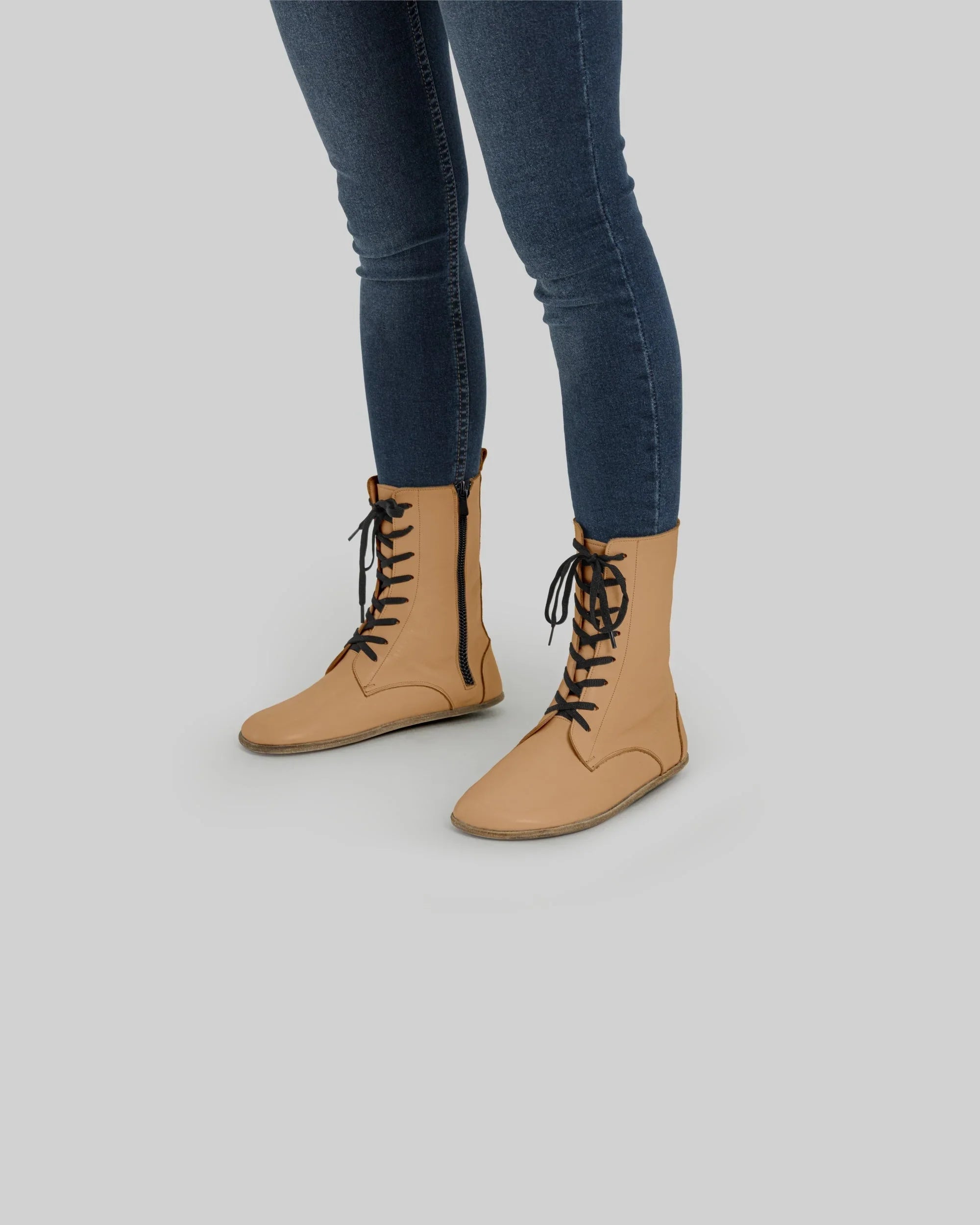Men's Undyed Barefoot Boot - Handcrafted Calf Leather Wide Toe Box | Bespoky