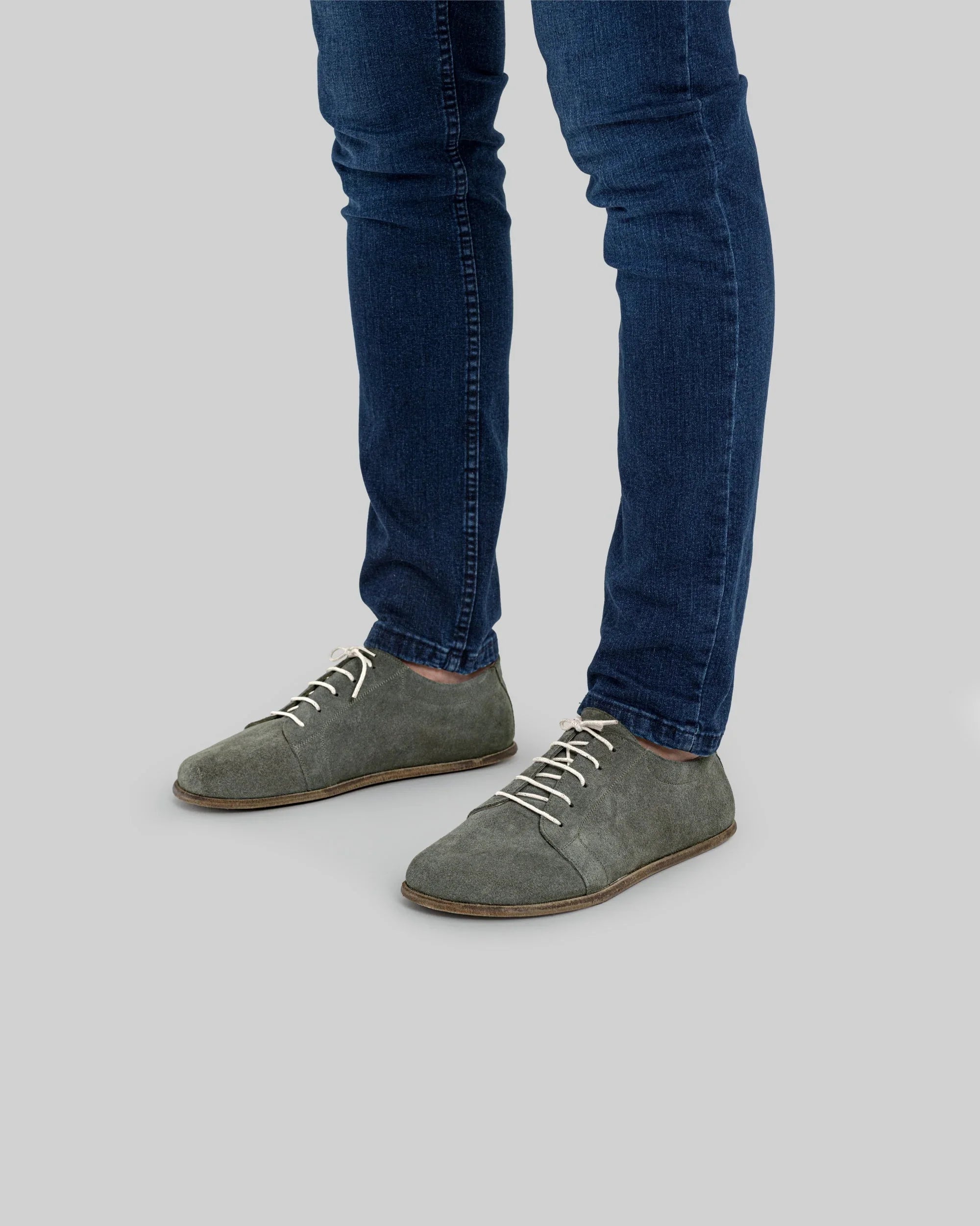 Detail Suede Barefoot Sneaker - Handcrafted Calf Leather Turkey | Bespoky