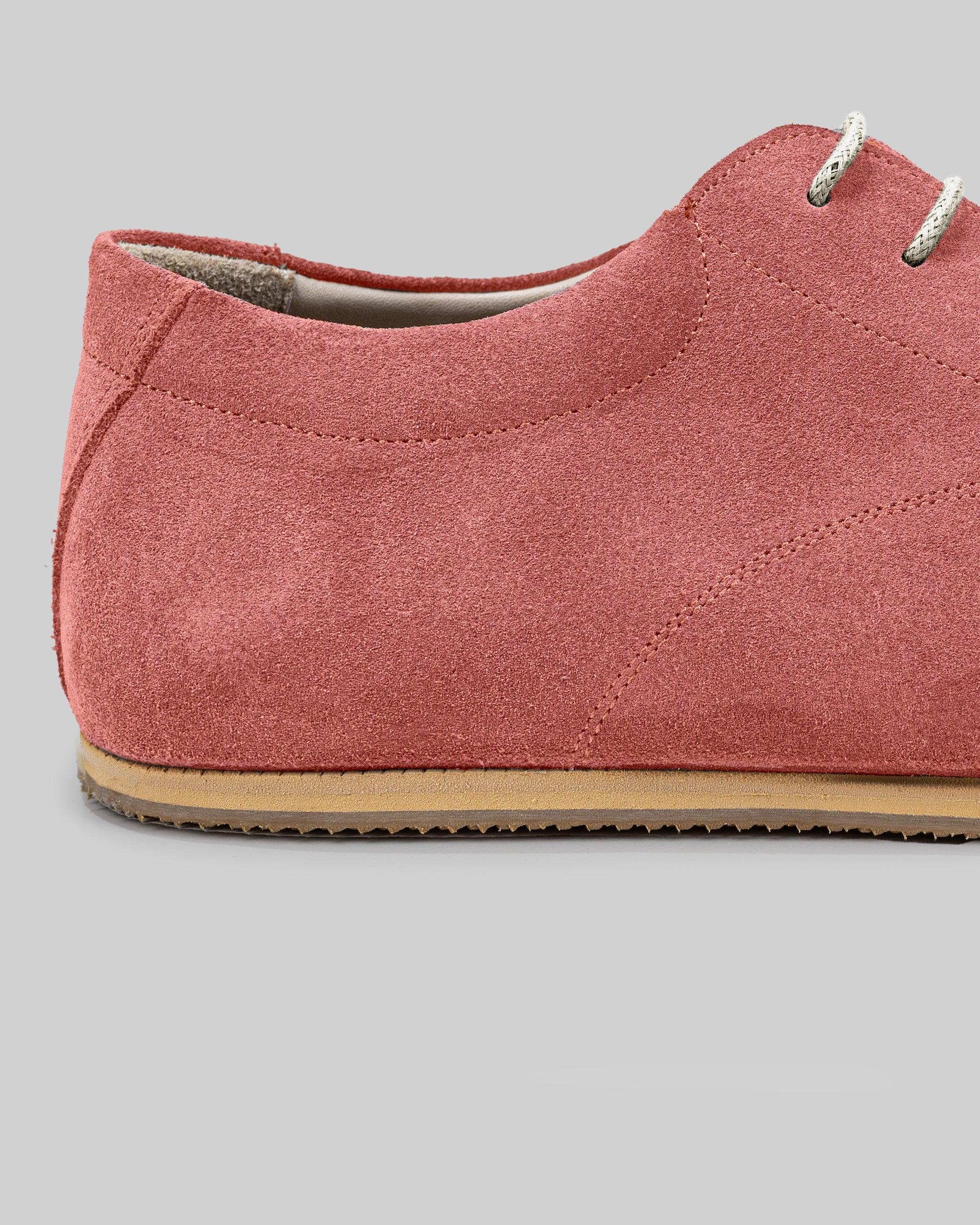 Side view Pink Barefoot Sneaker - Calf Leather Zero Drop | Bespoky