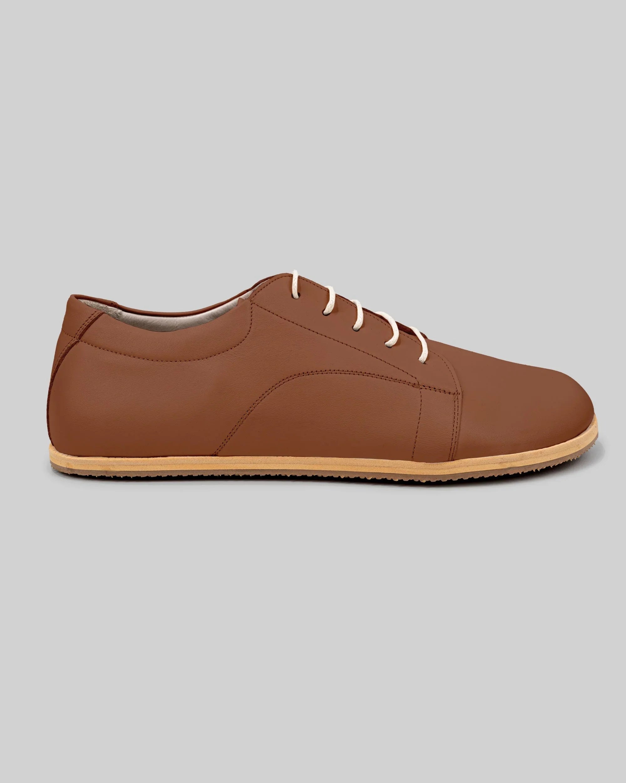 Top view Dark Brown Barefoot Sneaker - Handcrafted Calf Leather | Bespoky