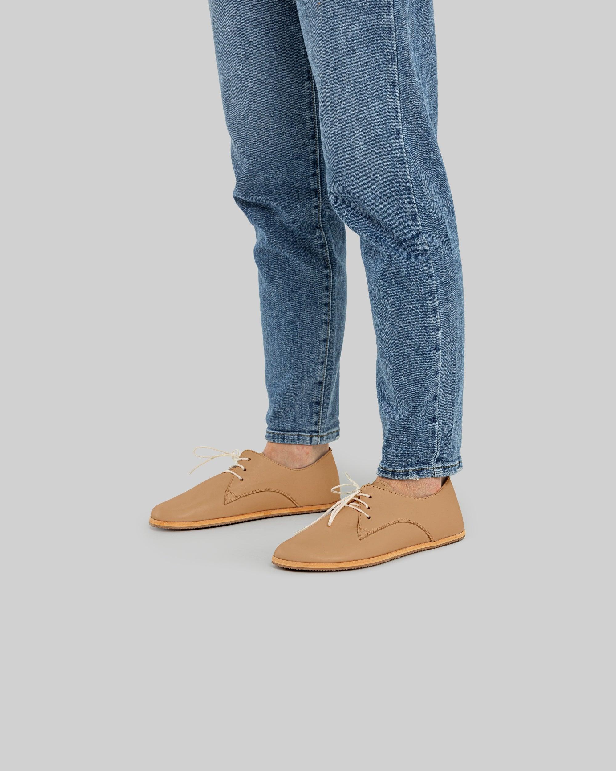 Detail Undyed Oxford Shoes - Handcrafted Calf Leather Turkey | Bespoky