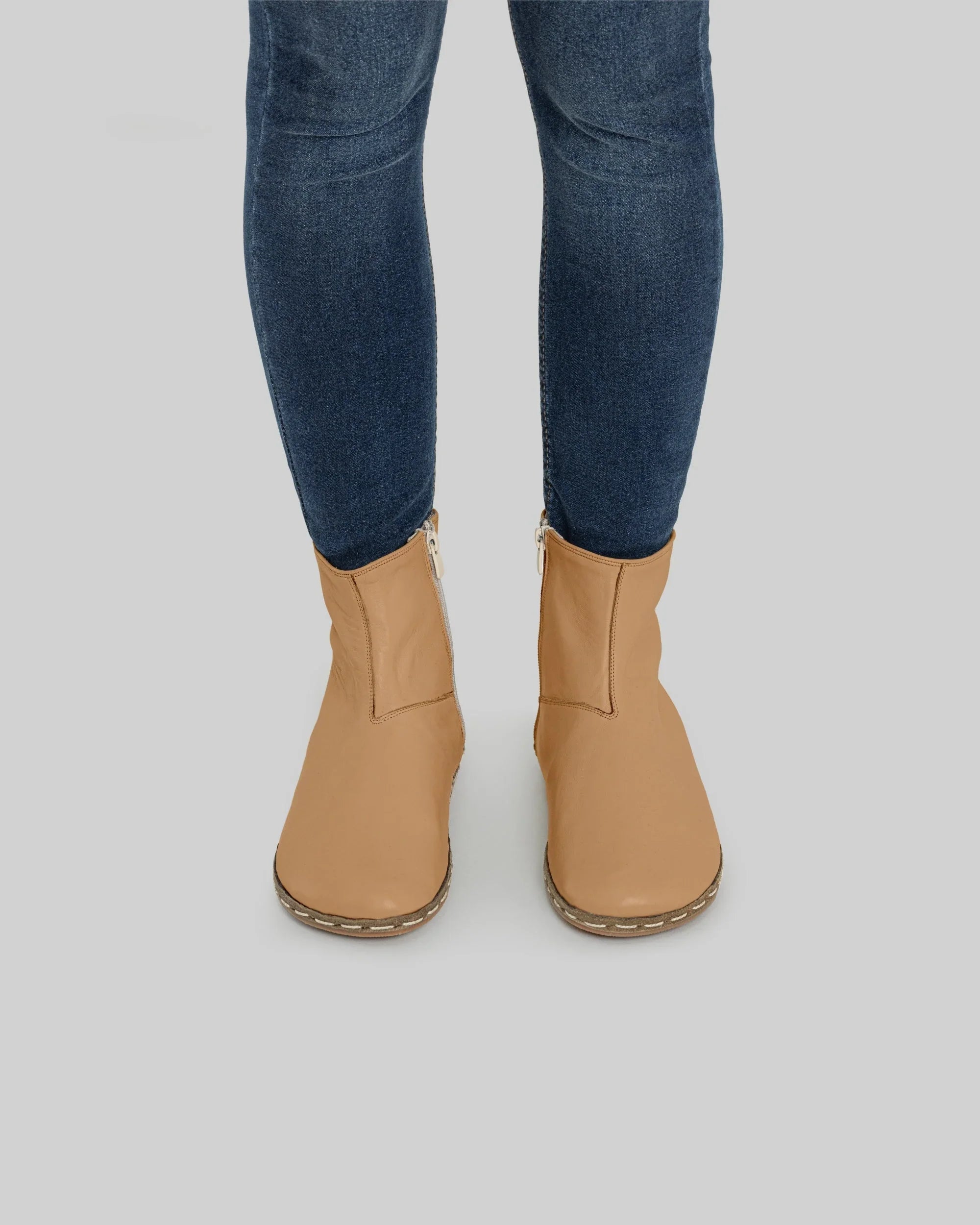 Detail Undyed Chelsea Boots - Handcrafted Calf Leather Turkey | Bespoky
