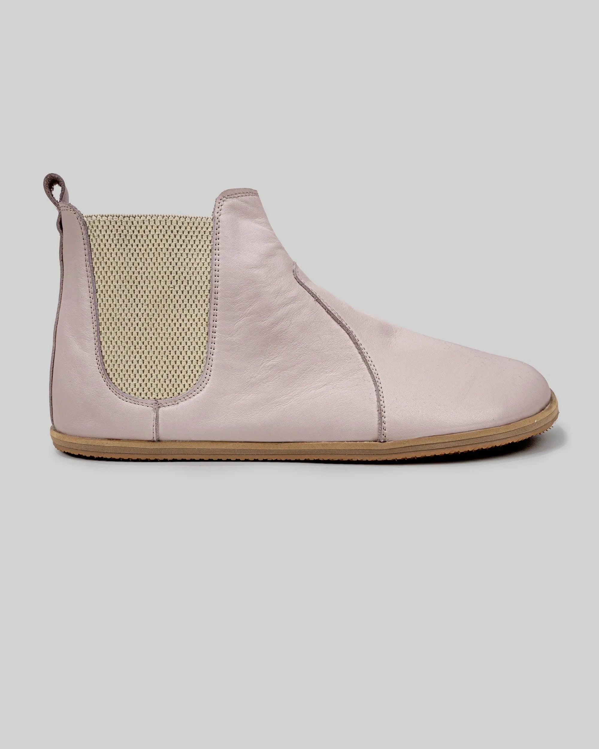 Pair Pink Chelsea Boots - Barefoot Wide Toe Calf Leather | Bespoky