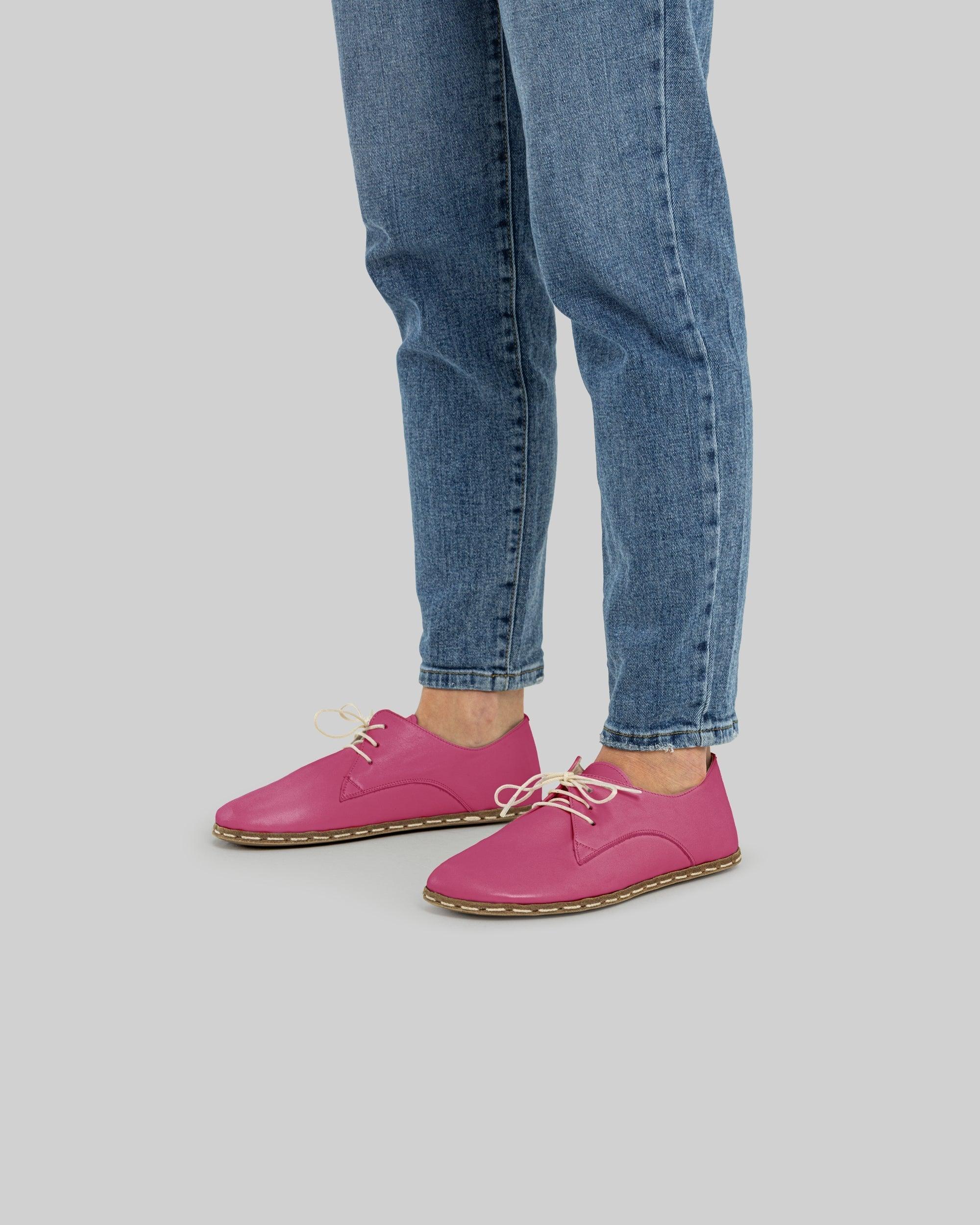 Top view Fuchsia Oxford Shoes - Handcrafted Calf Leather | Bespoky