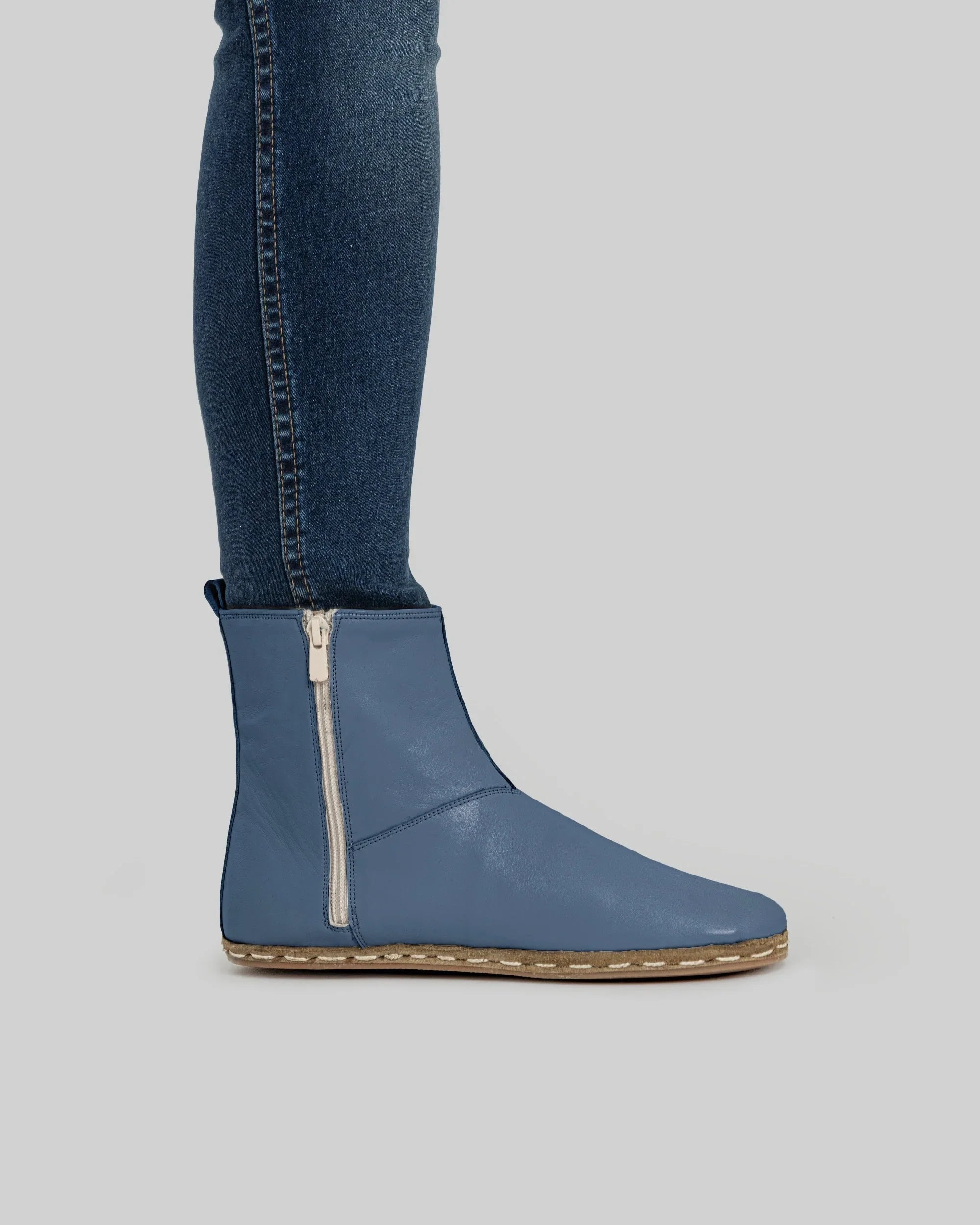 Top view Jean Blue Chelsea Boots - Handcrafted Calf Leather | Bespoky