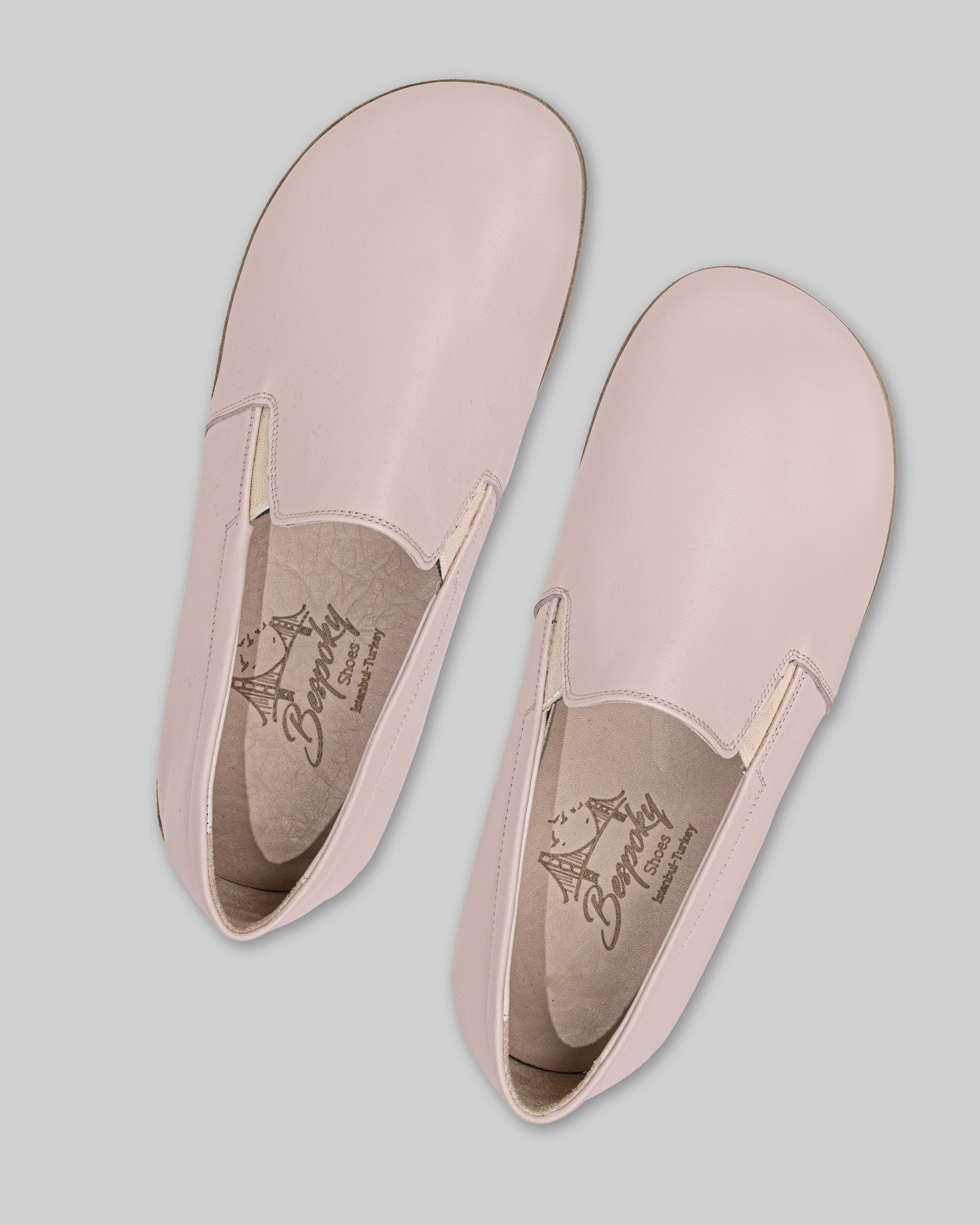 Women's Pink Barefoot Shoes - Handcrafted Calf Leather Wide Toe Box | Bespoky