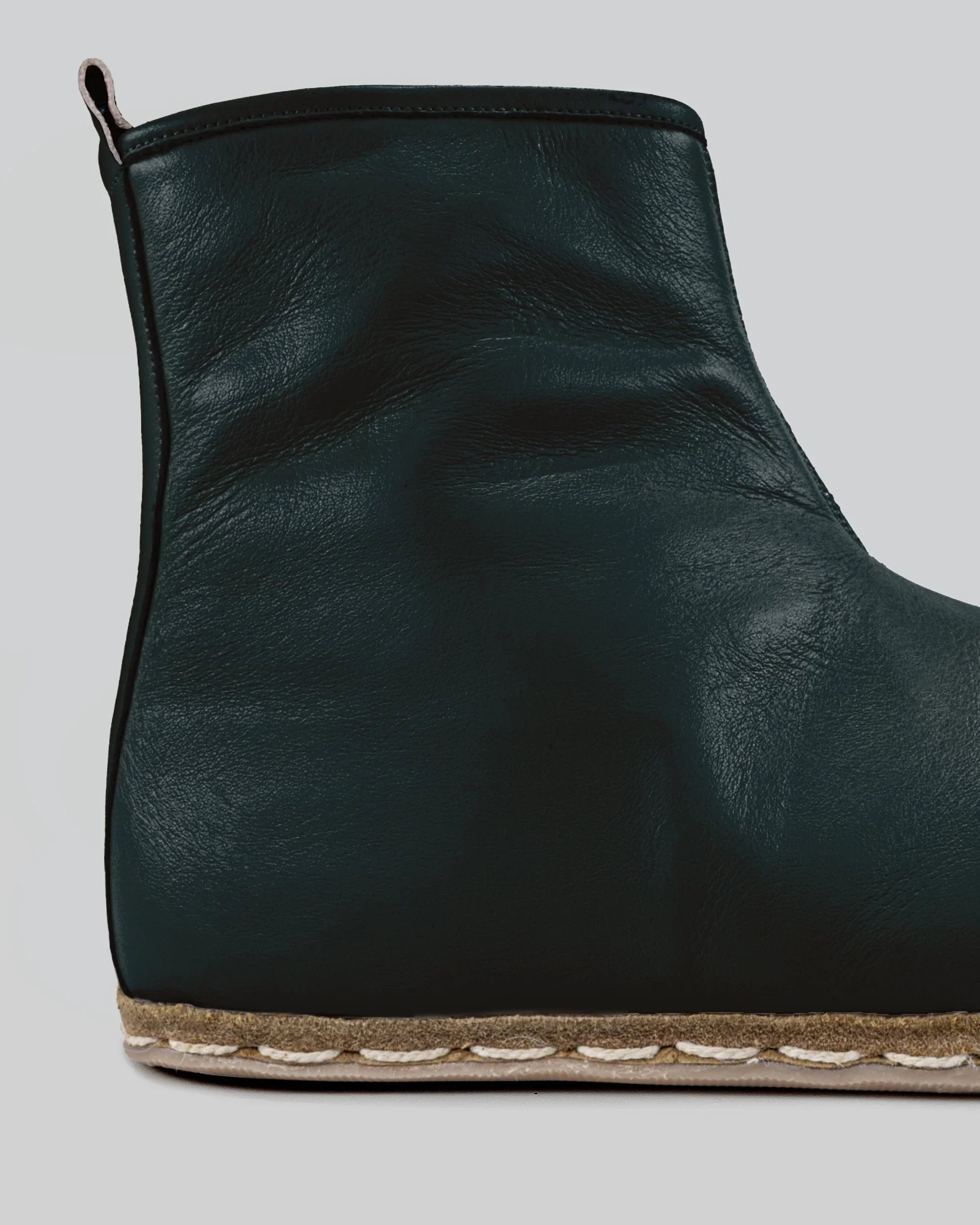 Top view Dark Green Chelsea Boots - Handcrafted Calf Leather | Bespoky
