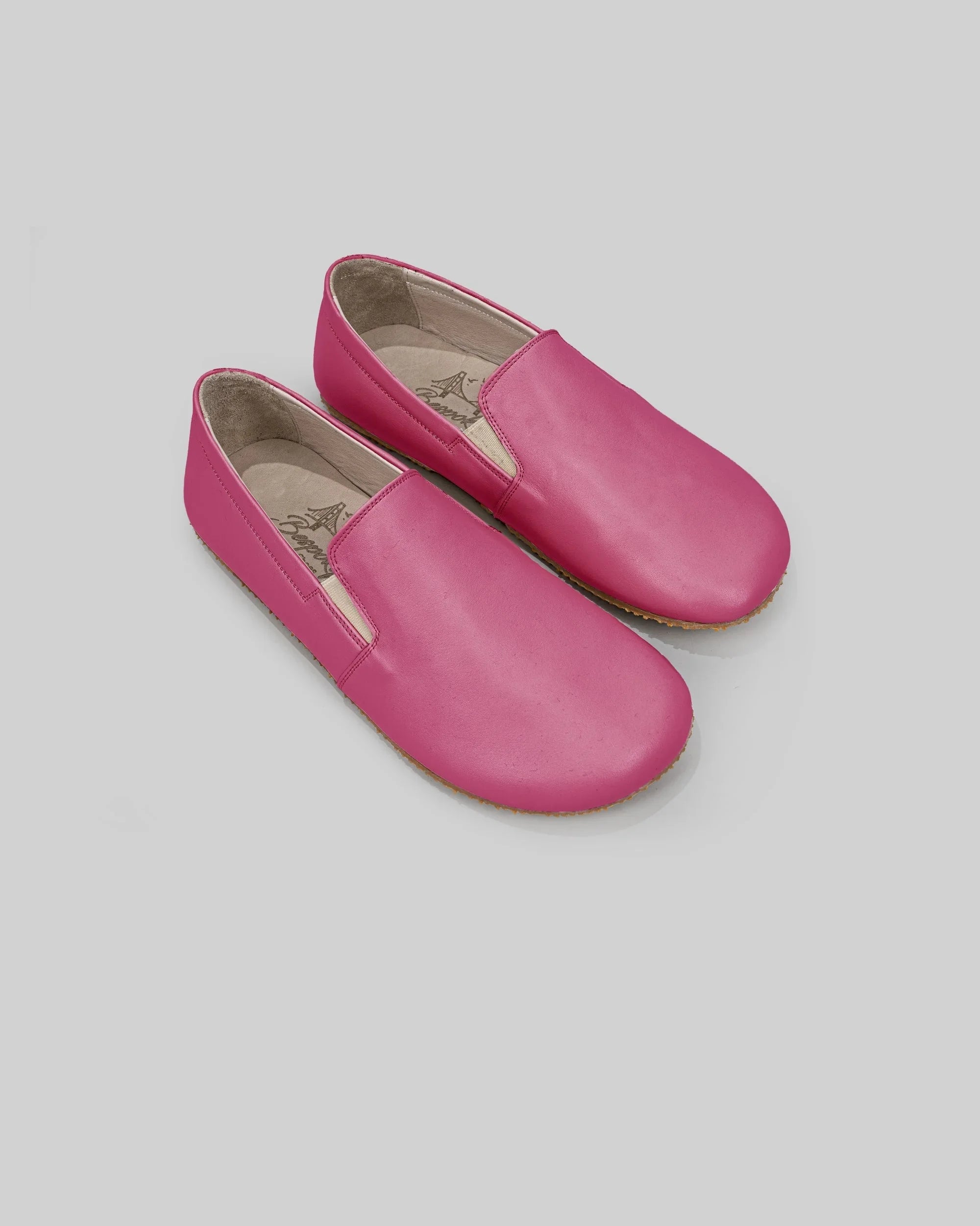 Women's Fuchsia Barefoot Shoes - Handcrafted Calf Leather Wide Toe Box | Bespoky