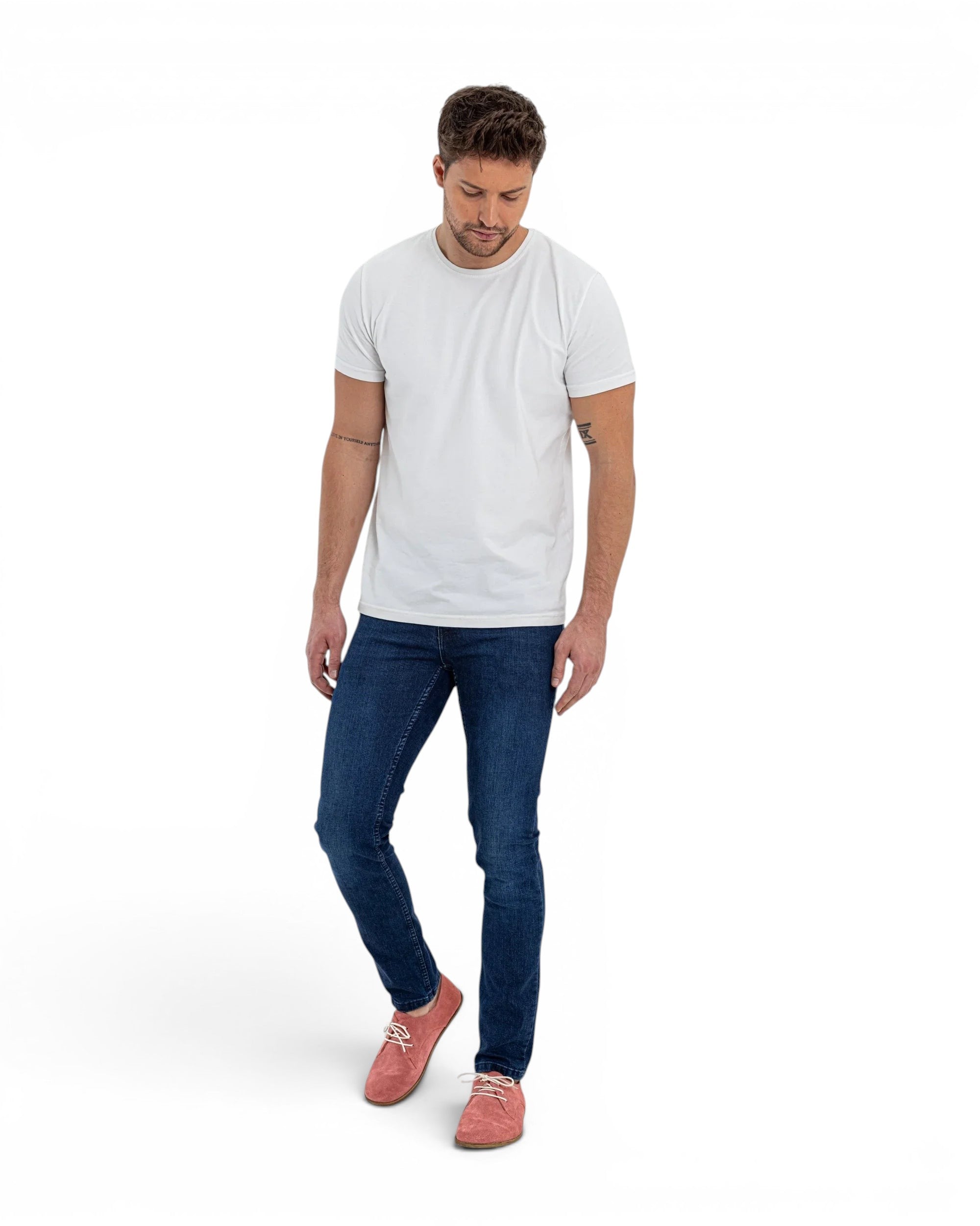 Pair Pink Oxford Shoes - Barefoot Wide Toe Calf Leather | Bespoky