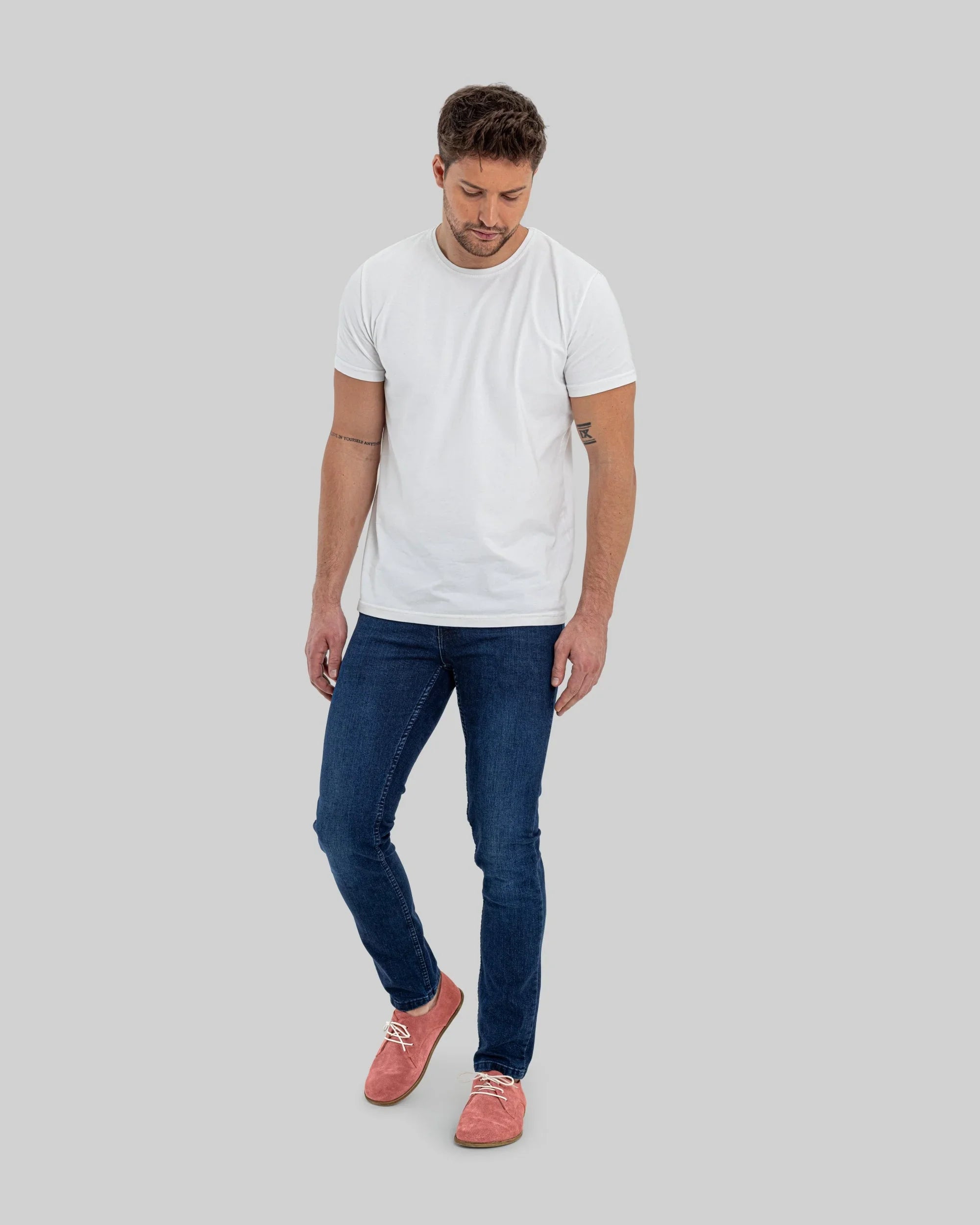 Pair Pink Oxford Shoes - Barefoot Wide Toe Calf Leather | Bespoky