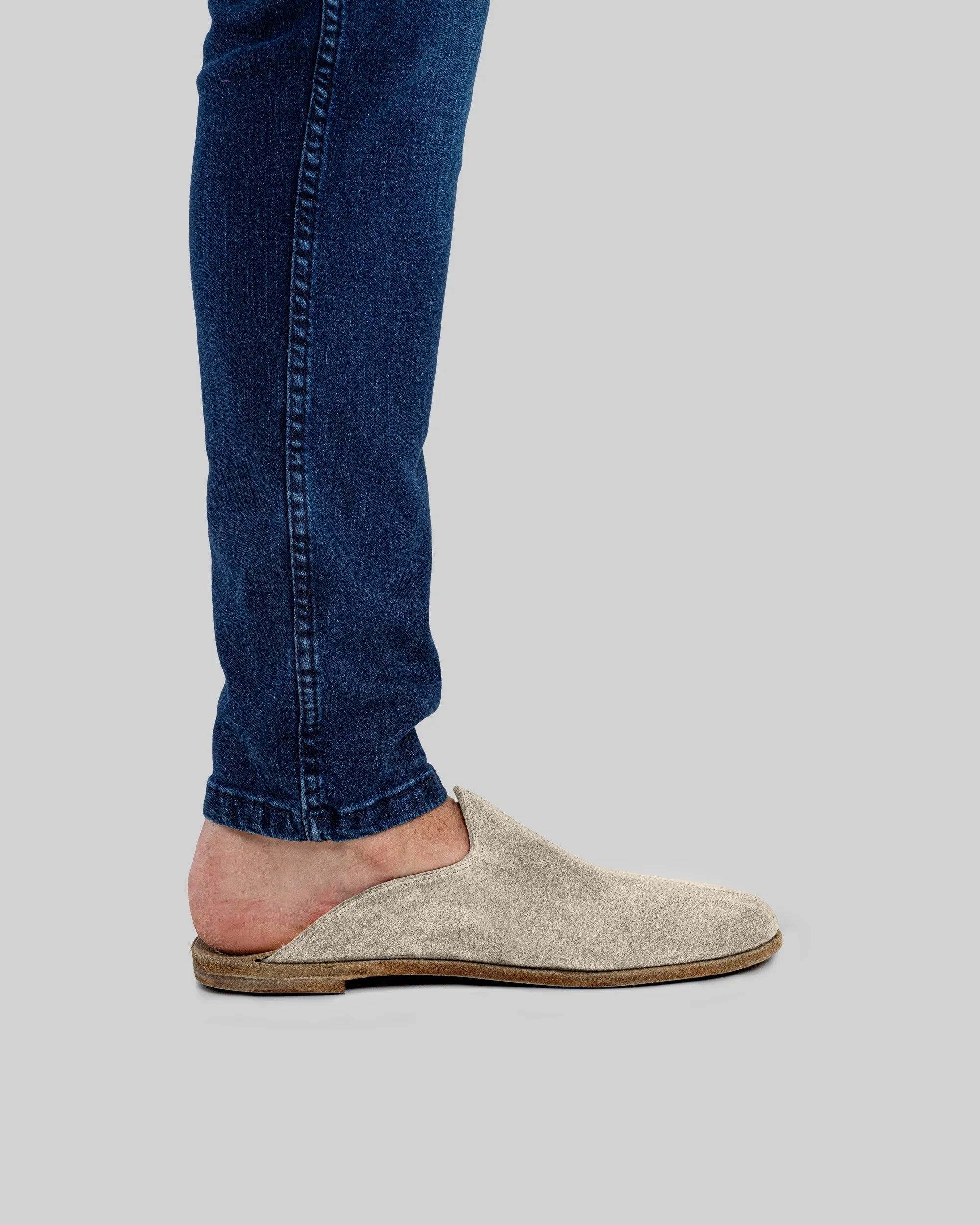 Detail Cream Shearling Slippers - Handcrafted Calf Leather Turkey | Bespoky
