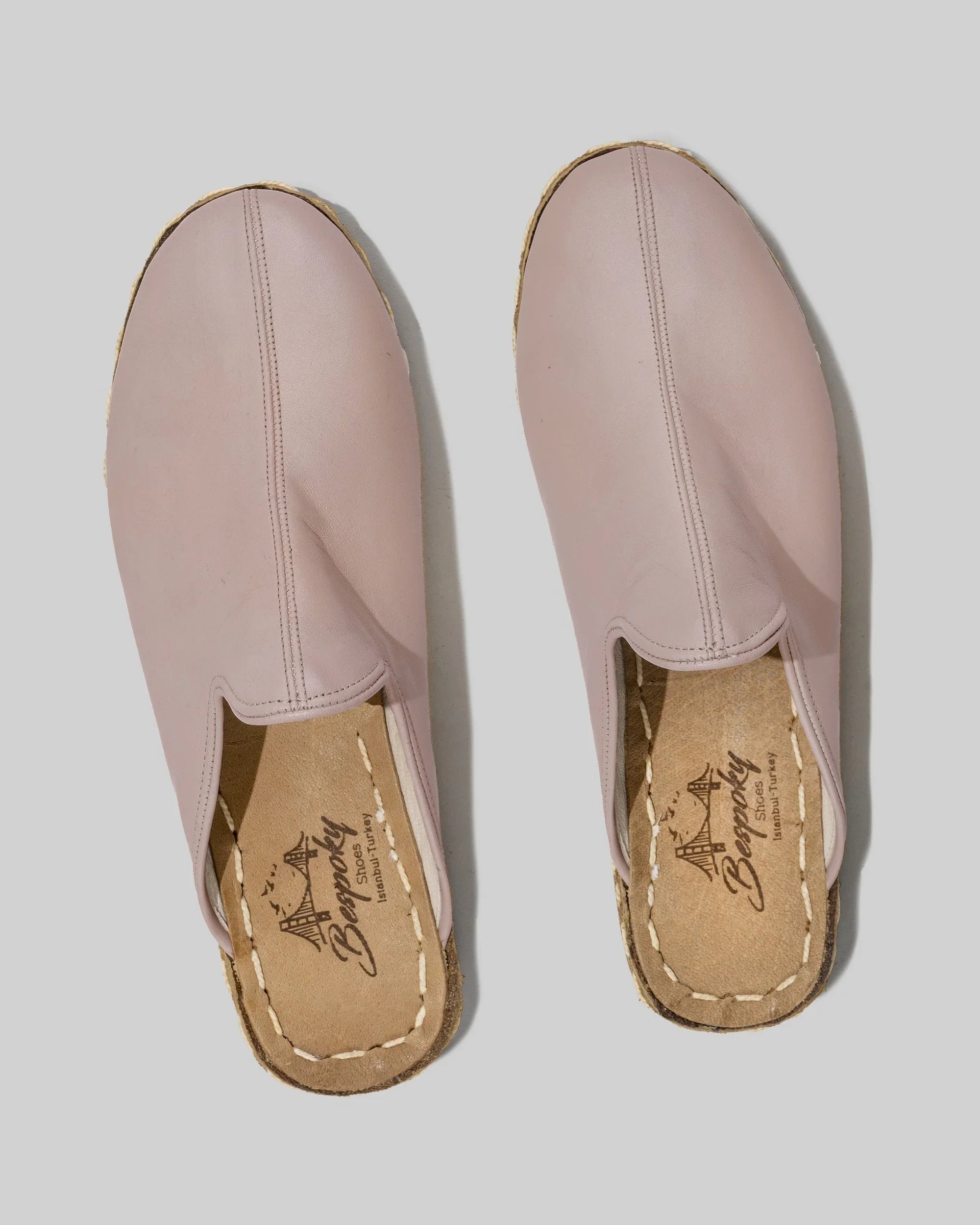 Side view Pink Slippers - Calf Leather Zero Drop | Bespoky