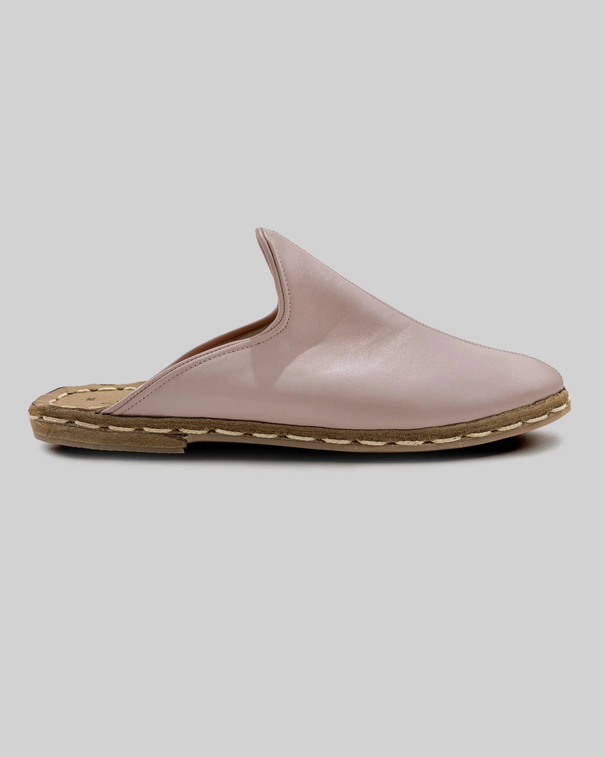 Top view Pink Slippers - Handcrafted Calf Leather | Bespoky