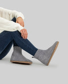Men's Grey Suede Chelsea Boots - Handcrafted Calf Leather Wide Toe Box | Bespoky