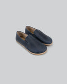 Women's Navy Barefoot Shoes - Handcrafted Calf Leather Wide Toe Box | Bespoky