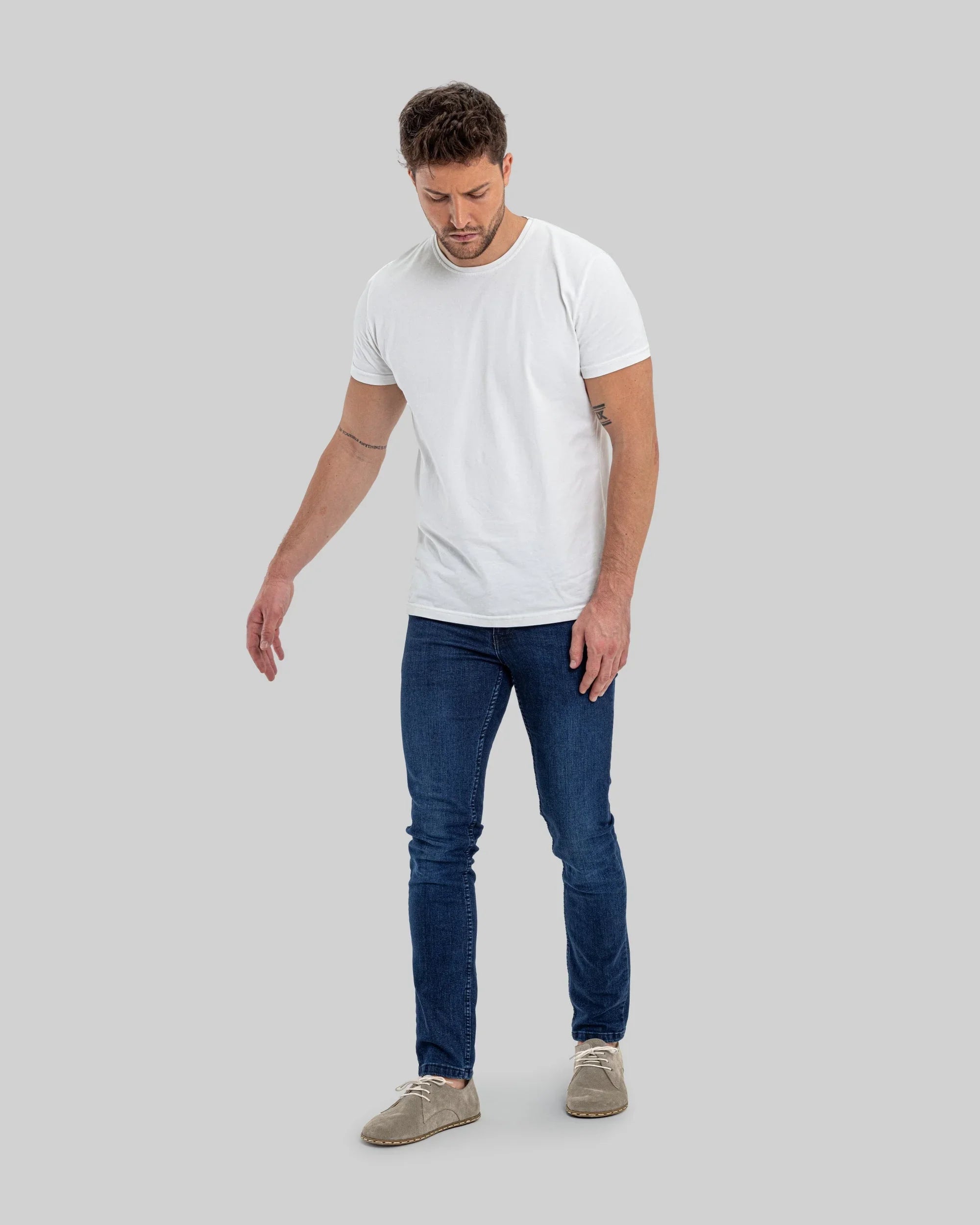 Pair Suede Oxford Shoes - Barefoot Wide Toe Calf Leather | Bespoky