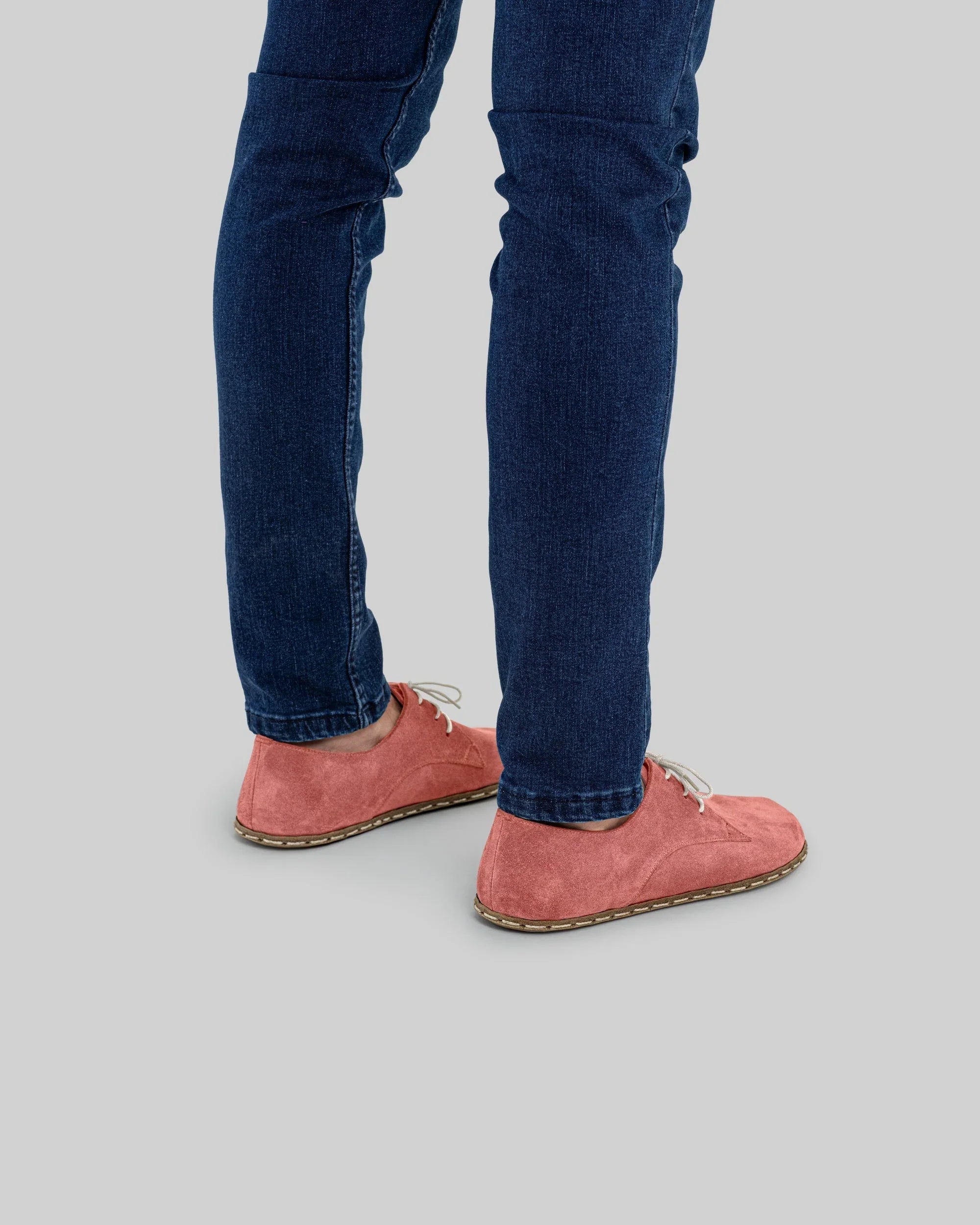 Top view Pink Suede Oxford Shoes - Handcrafted Calf Leather | Bespoky