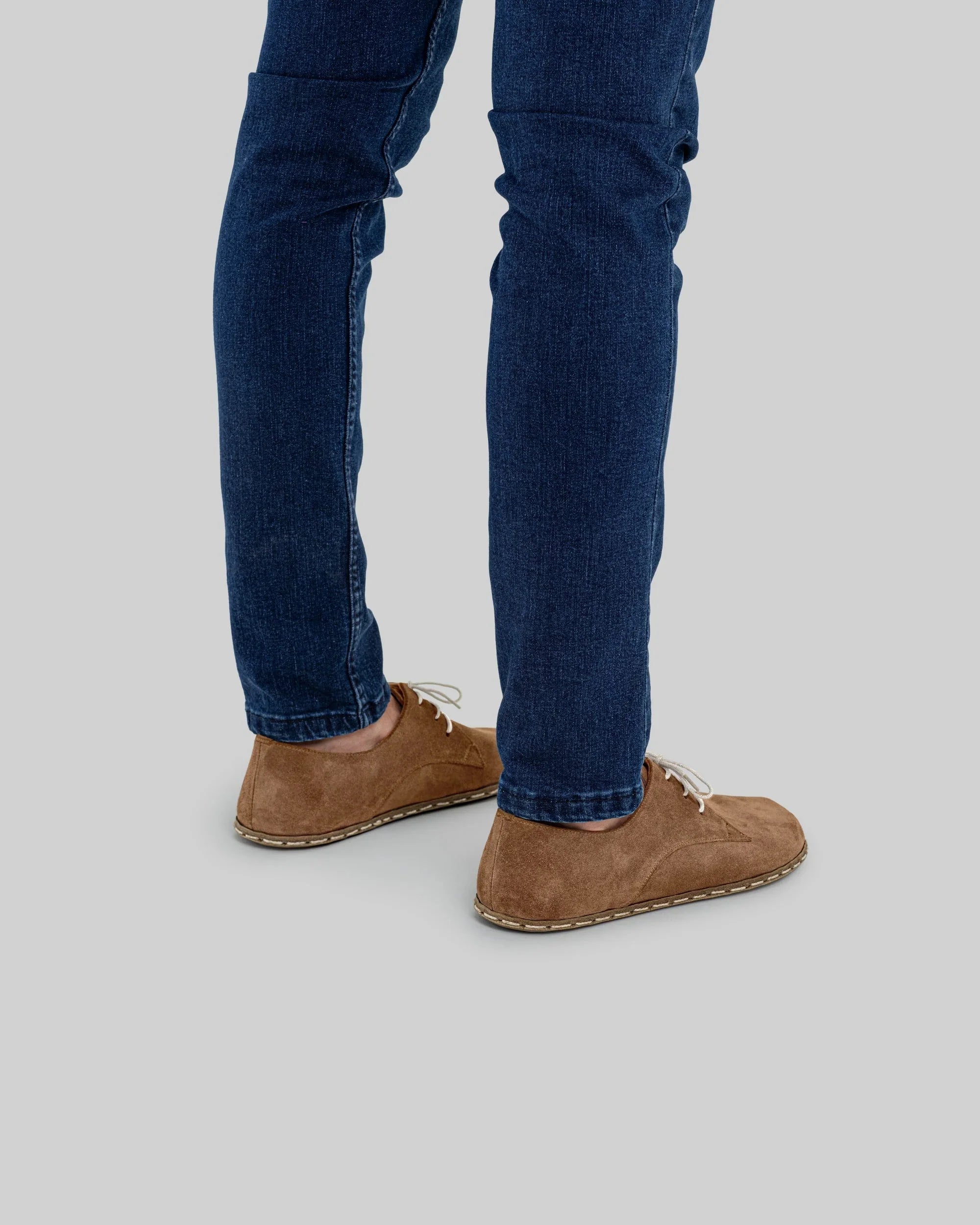 Top view Tan Suede Oxford Shoes - Handcrafted Calf Leather | Bespoky