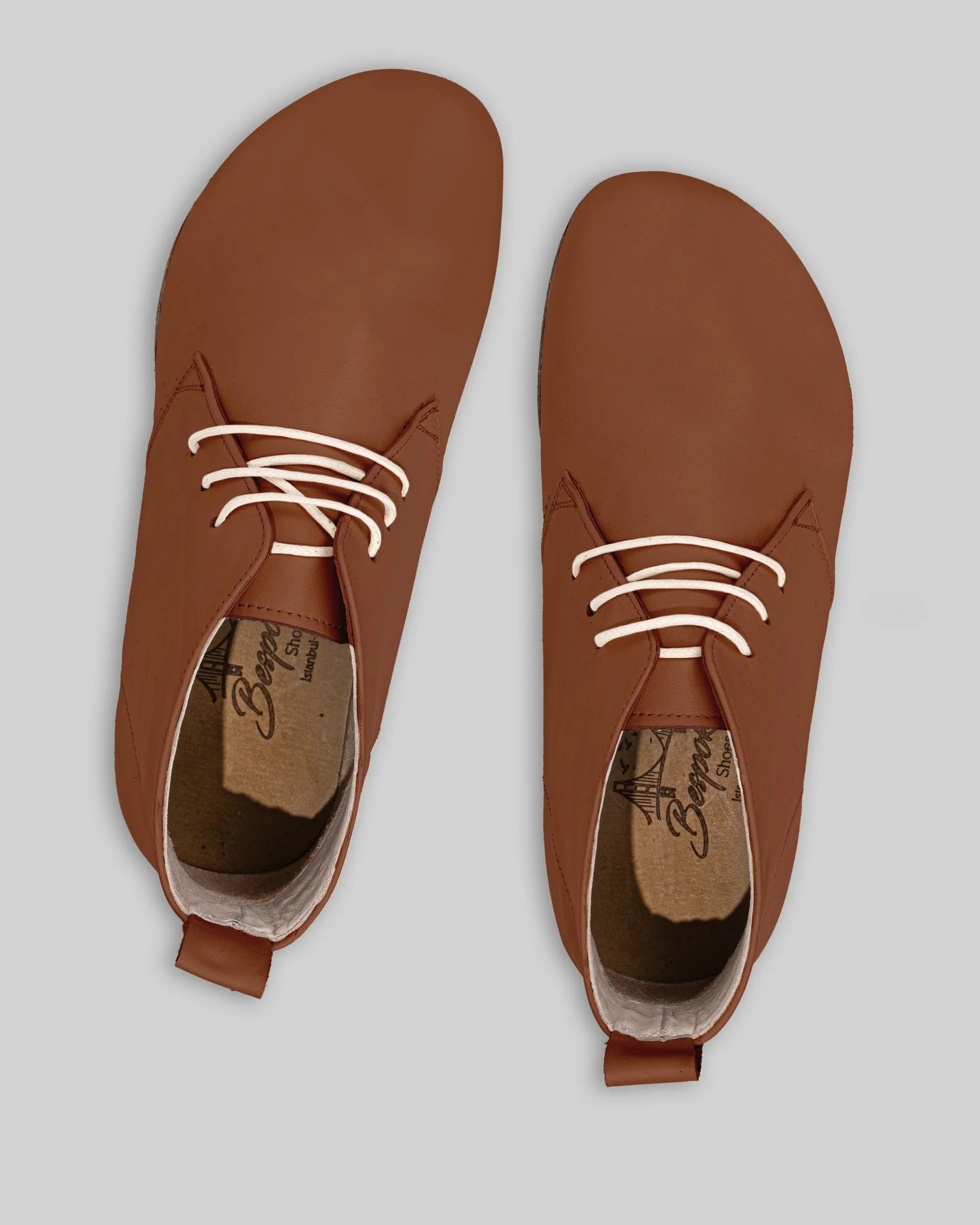 Top view Dark Brown Ankle Boots - Handcrafted Calf Leather | Bespoky