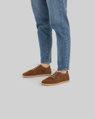 Pair Tan Barefoot Sneaker - Barefoot Wide Toe Calf Leather | Bespoky