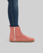 Detail Pink Suede Chelsea Boots - Handcrafted Calf Leather Turkey | Bespoky