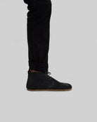 Close-up calf leather - Black Suede Ankle Boots Detail | Bespoky