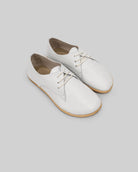 Women's White Oxford Shoes - Handcrafted Calf Leather Wide Toe Box | Bespoky