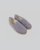 Men's Grey Suede Yemeni Shoes - Handcrafted Calf Leather Wide Toe Box | Bespoky