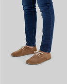 Side view Tan Oxford Shoes - Calf Leather Zero Drop | Bespoky