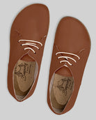Pair Dark Brown Oxford Shoes - Barefoot Wide Toe Calf Leather | Bespoky