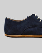 Top view Navy Suede Oxford Shoes - Handcrafted Calf Leather | Bespoky