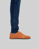 Back view Orange Barefoot Sneaker - Calf Leather Handcrafted | Bespoky